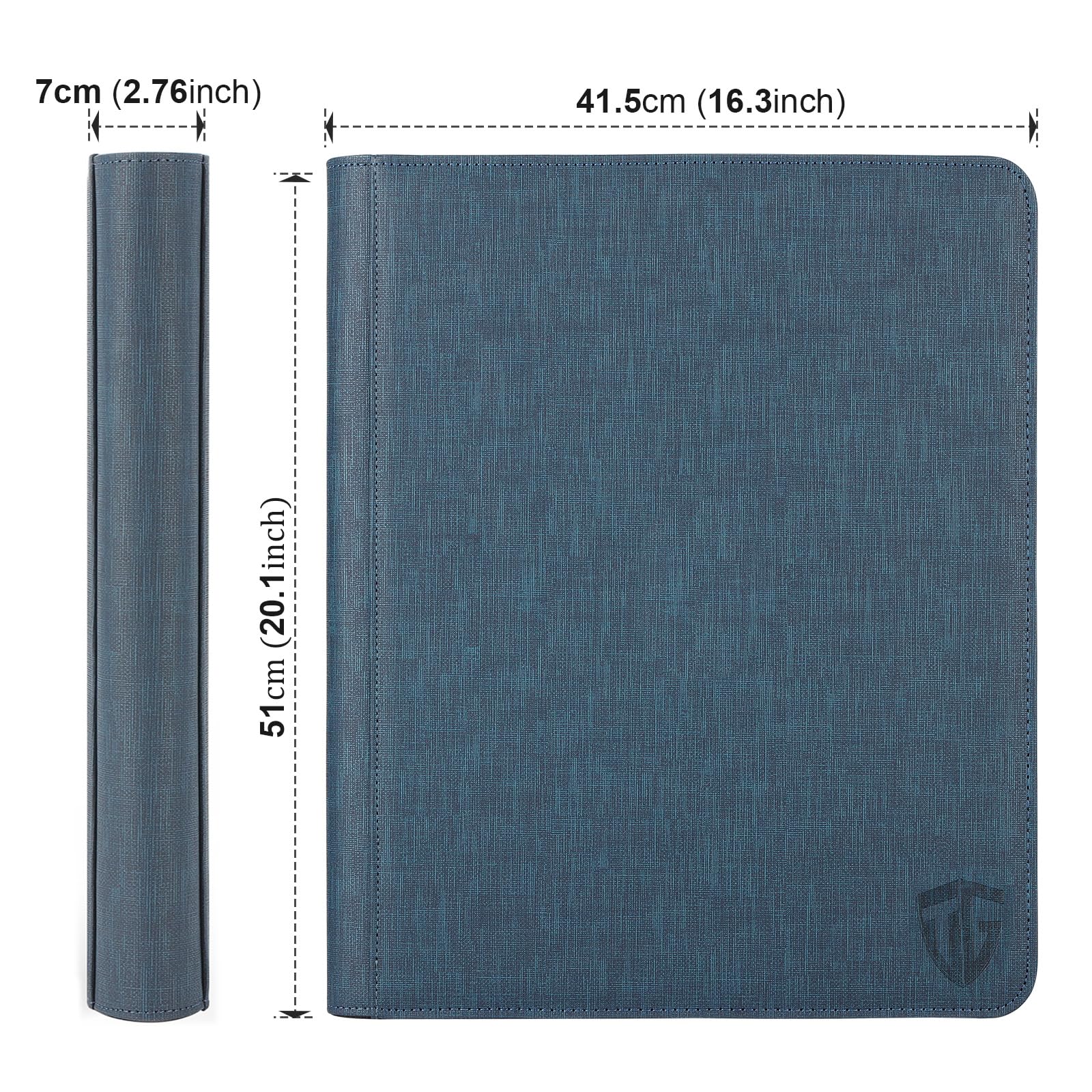 TCGUARD Toploader Álbum de tarjetas coleccionables para 640, 16 compartimentos Card Binder con fundas para Toploader rígidos de 3"x4", Trading Card Binder para TCG, cartas MTG, álbumes de cartas