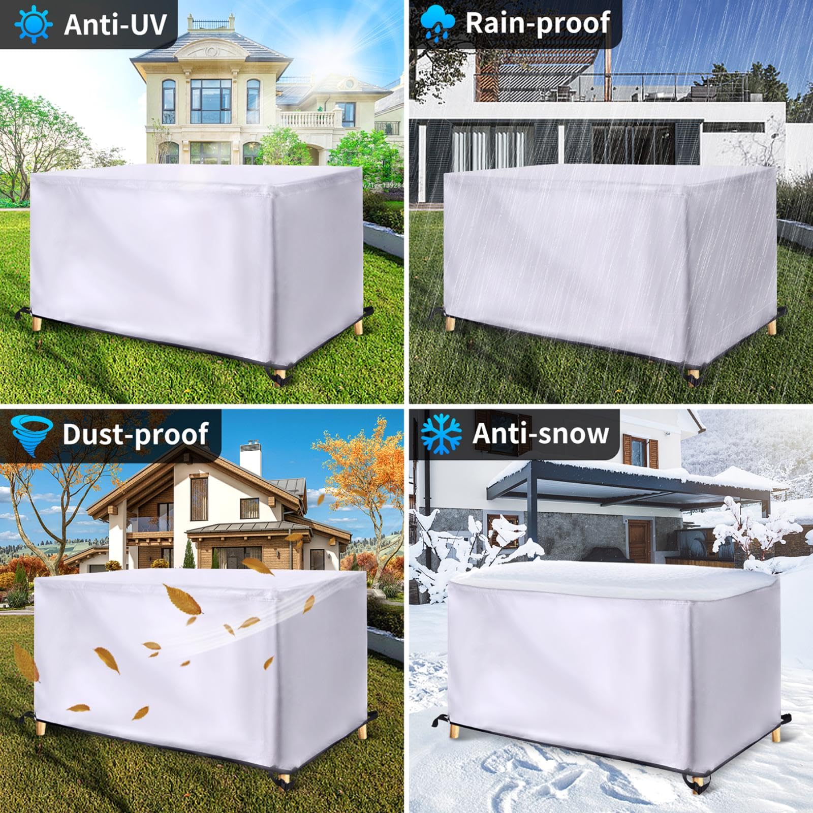 Housse Salon De Jardin 280x200x70cm Meuble Jardin Exterieur Haute