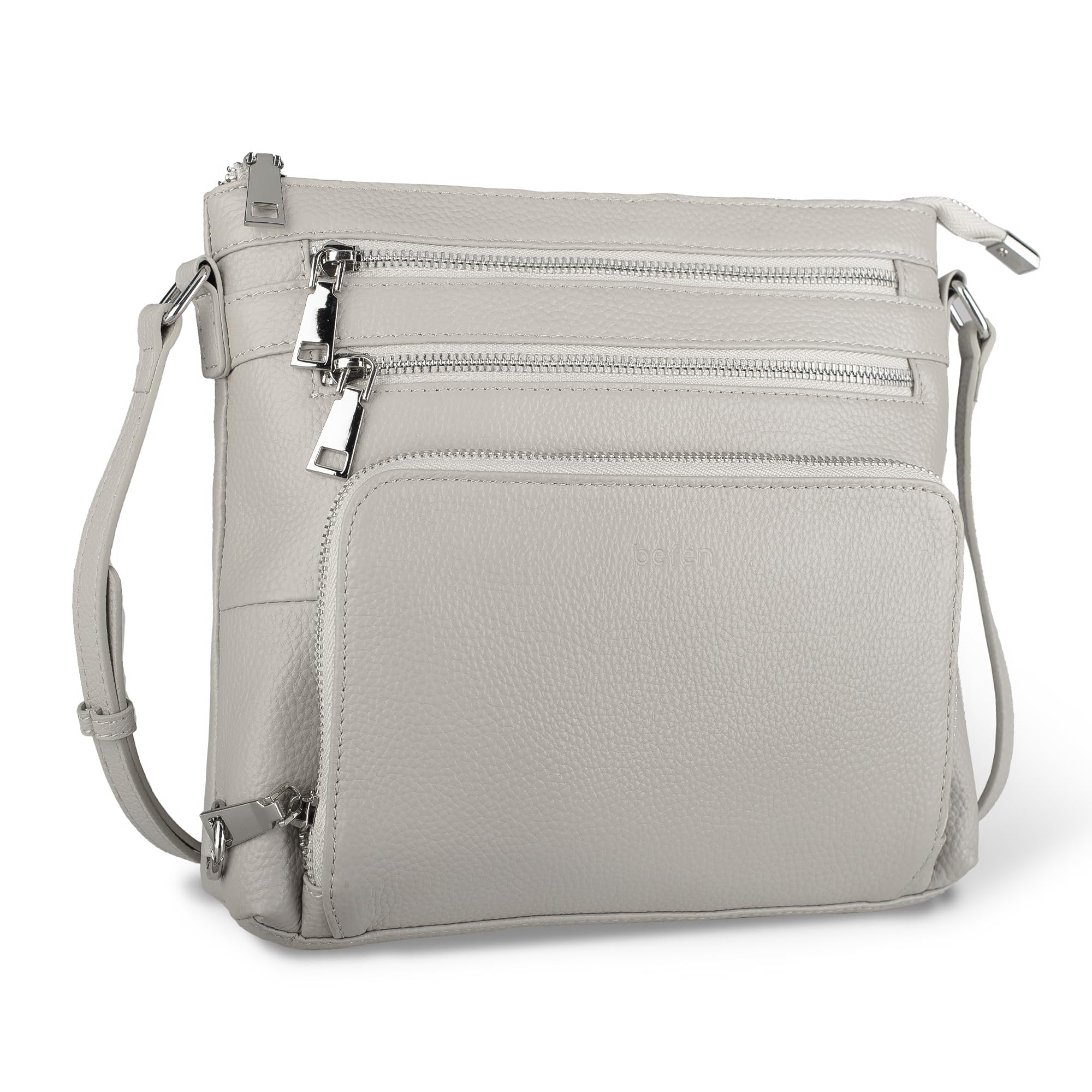 befen Genuine Leather Crossbody Bags for Women Medium Anti-Theft Shoulder Purse with Built in RFID Wallet for Travel