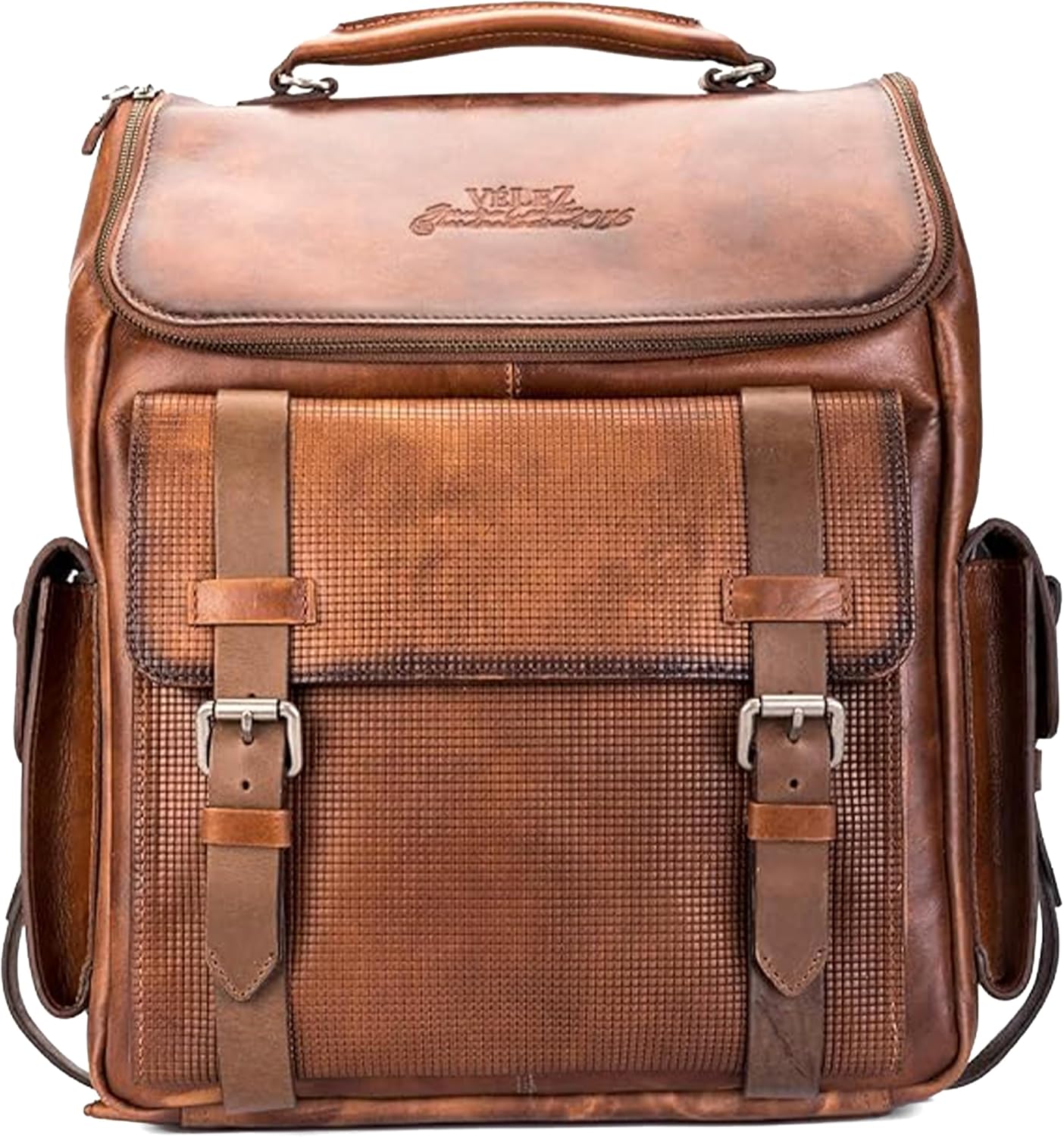VELEZ Leather Backpack for Men - 15.6 Inch Laptop Bag - Designer Bookbag - Handmade Business Casual Computer Shoulder Bags