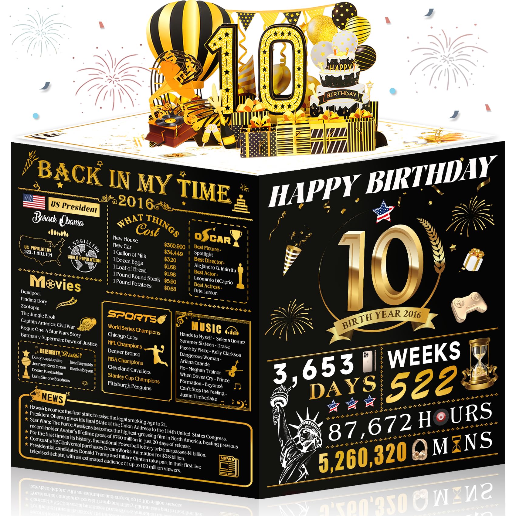 Photo 1 of OLOSONG 10th Birthday Pop Up Card