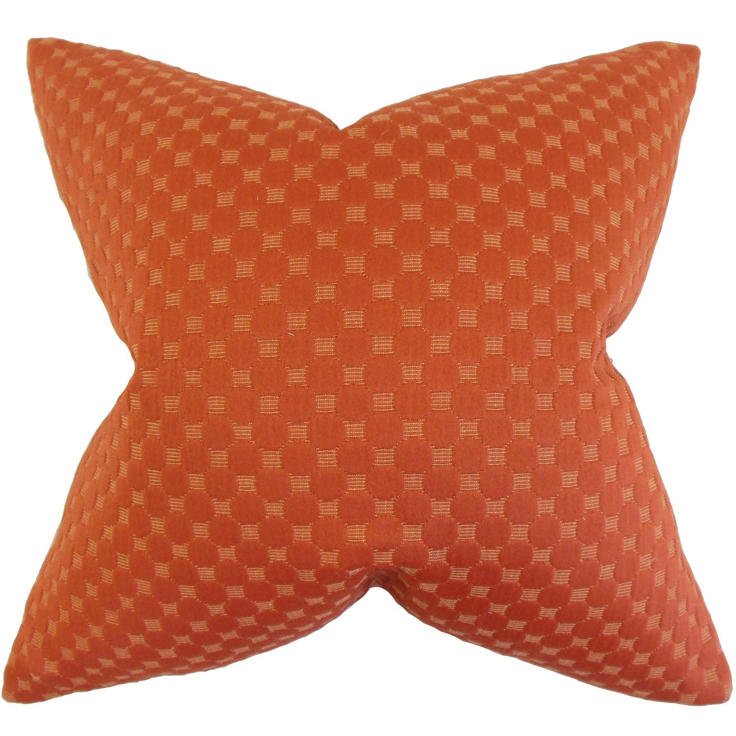 The Pillow Collection Kasen Solid Cushion Cover, Cotton, Orange, 27245 x 27245 x 9532 cm