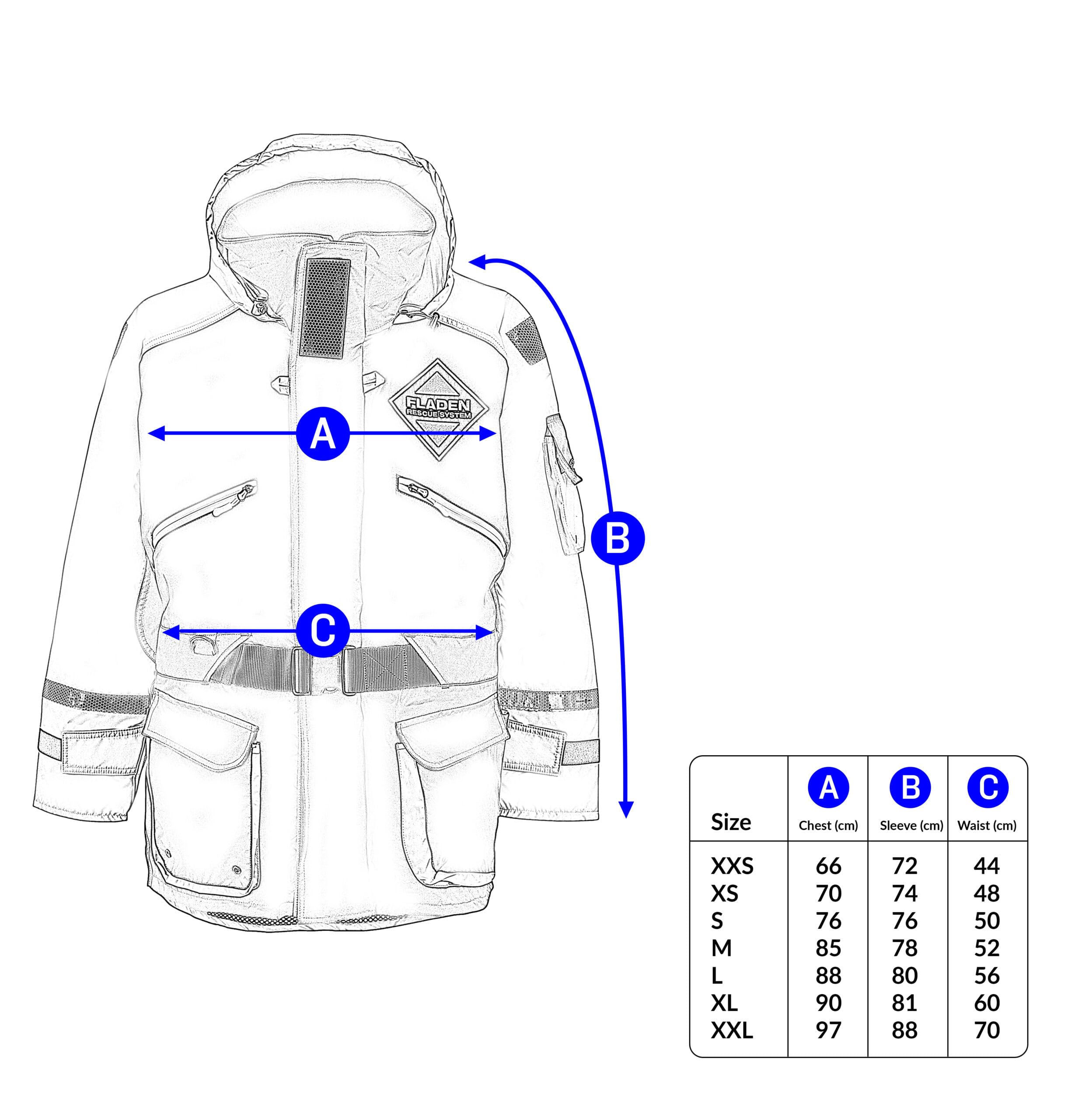 Fladen Rescue System – Noir et jaune Veste de flottaison – Marine flottabilité et protection thermique – en 393 Certifié, noir/jaune