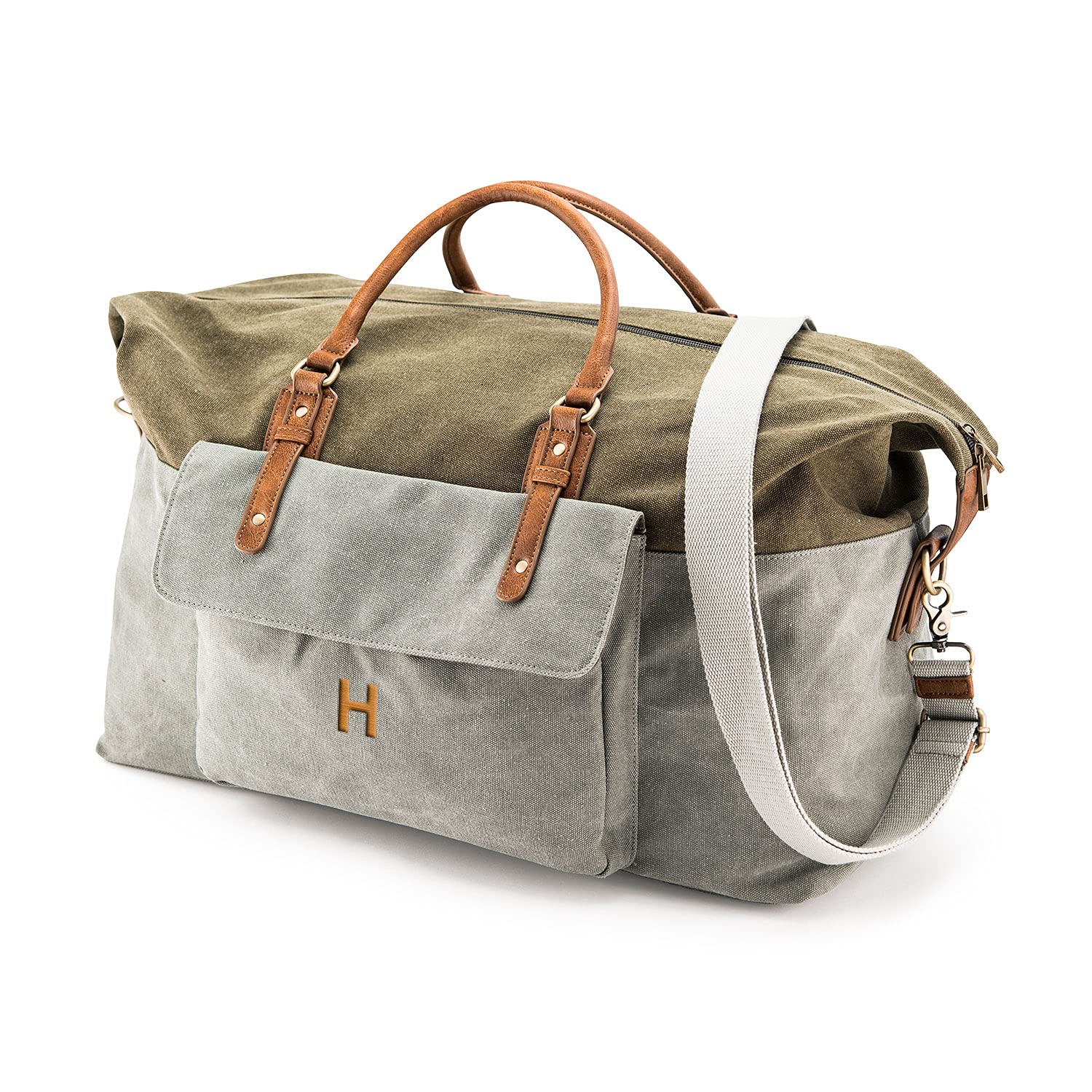 WEDDINGSTAR Large Canvas Weekend Travel Tote Bag