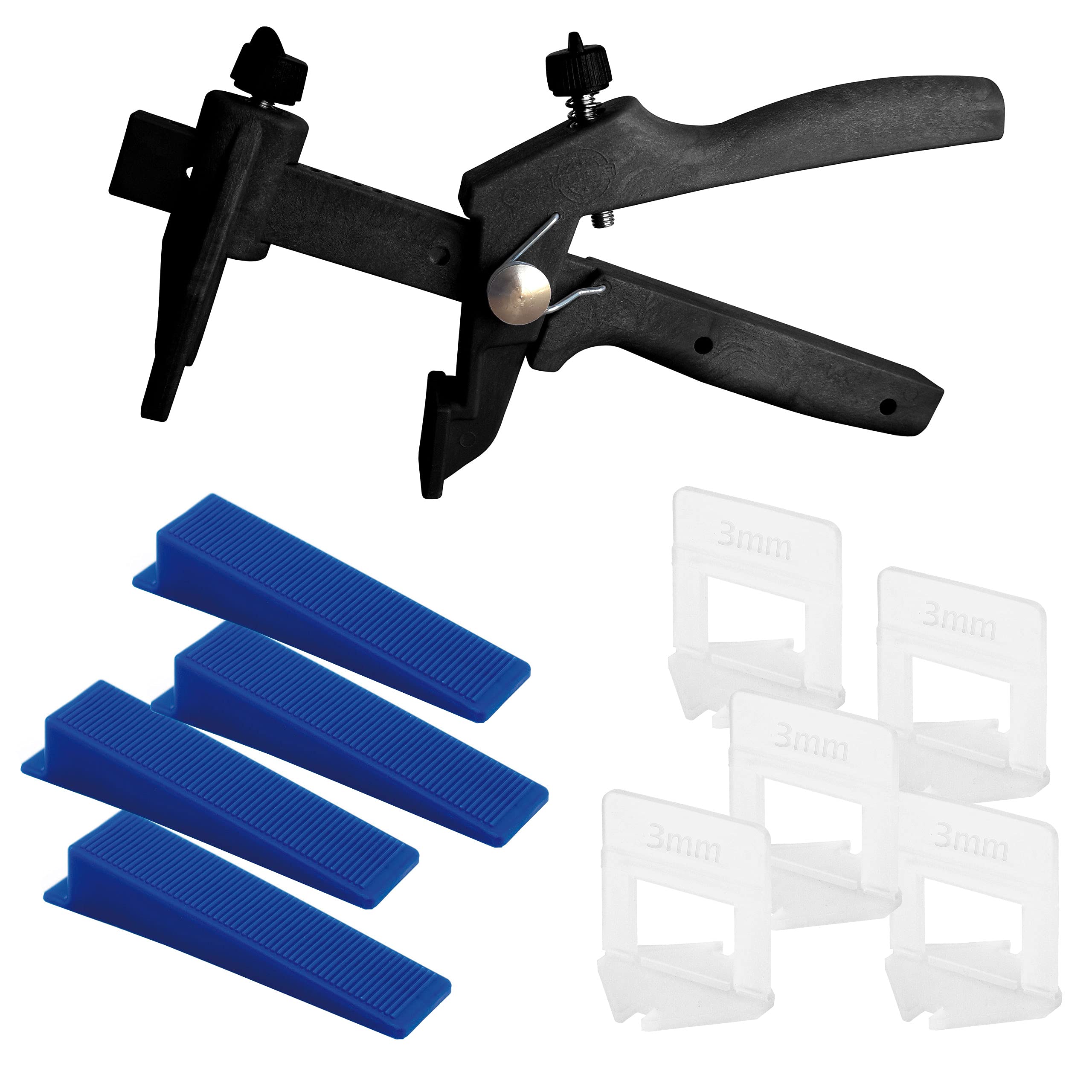 Lantelme Lot de 1000 languettes de nivellement pour aider à la pose de carrelage 1 à 4 mm, transparent