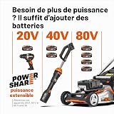 WORX NITRO - Perceuse à Percussion sans Fil - Batterie 20 V/2Ah et Moteur Brushless - SlammerDrill - Technologie ActiveHammer - Livrée avec 2 Batteries et Accessoires - 60 Nm - ⌀ 13 mm - WORX WX354 - 9
