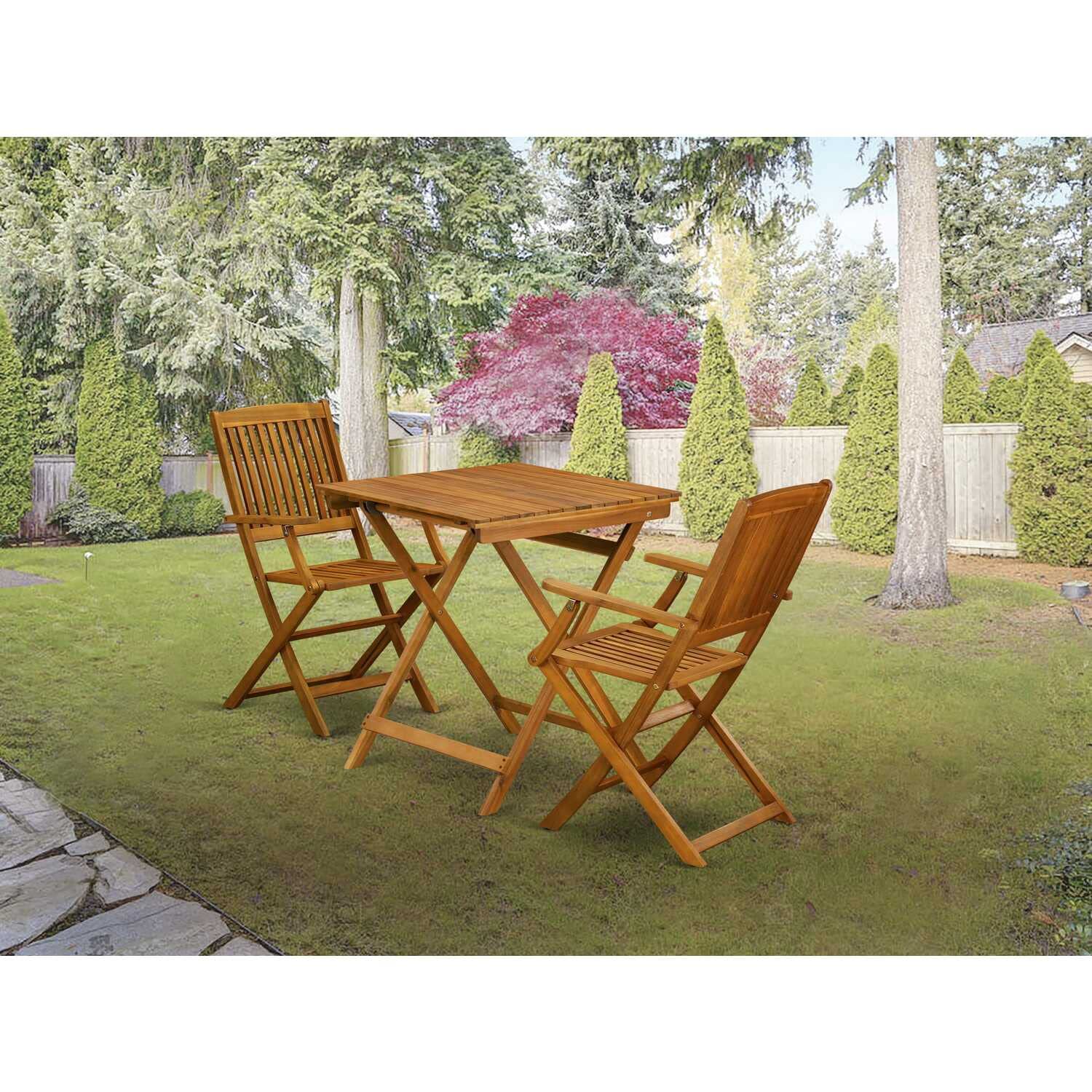 テーブル・チェア・ハンモック centre furniture folding table full set Amazon.com: East West Furniture SECM3CANA 3 Piece Patio Bistro