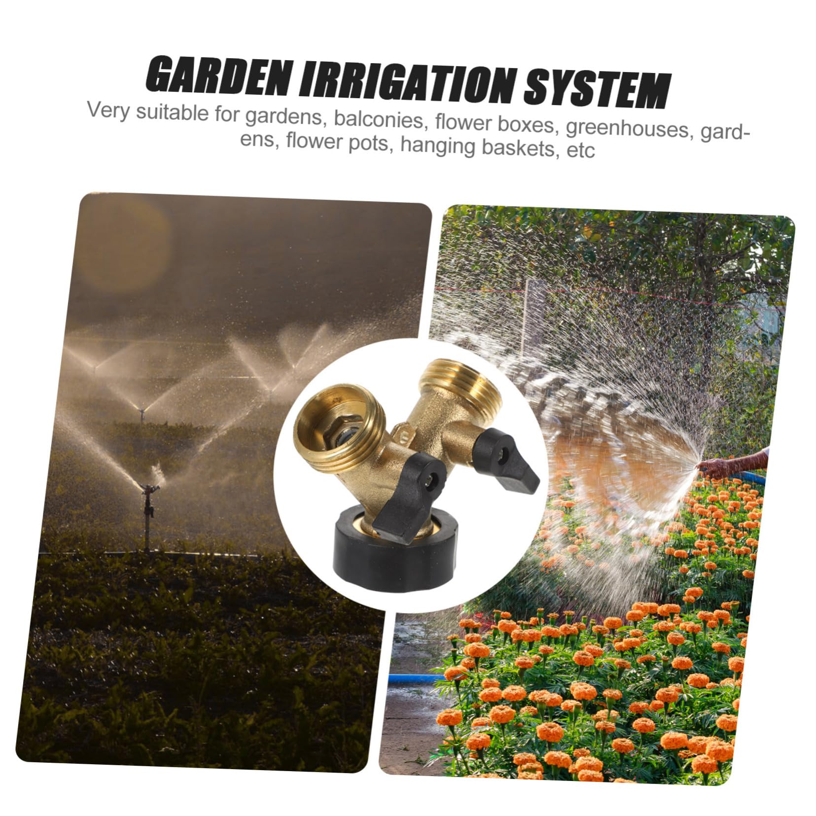 GALPADA Sdoppiatore Rapido Y per Tubo da Giardino in Ottone 2 Pezzi