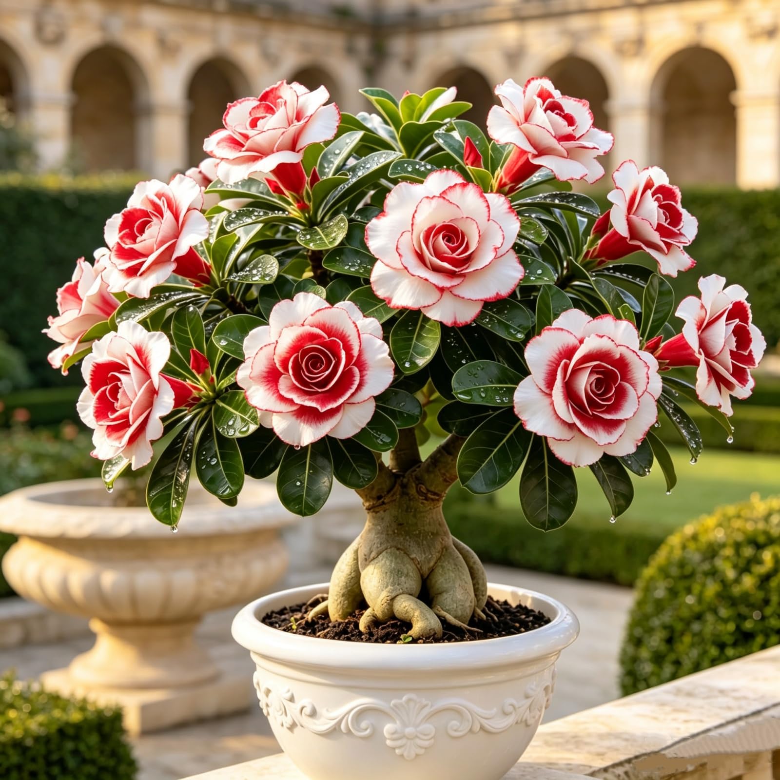 Rizoma di rosa del deserto — Ideale per i principianti— A crescita rapida— Resistente al freddo e alla siccità -4 Rizoma-E