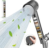 Vista 1 de Ion Drops Filtered Shower Head with Handheld, High Pressure Shower Heads with 3 Spray, Showerhead with Filters Hand held for Hard Water, Remove