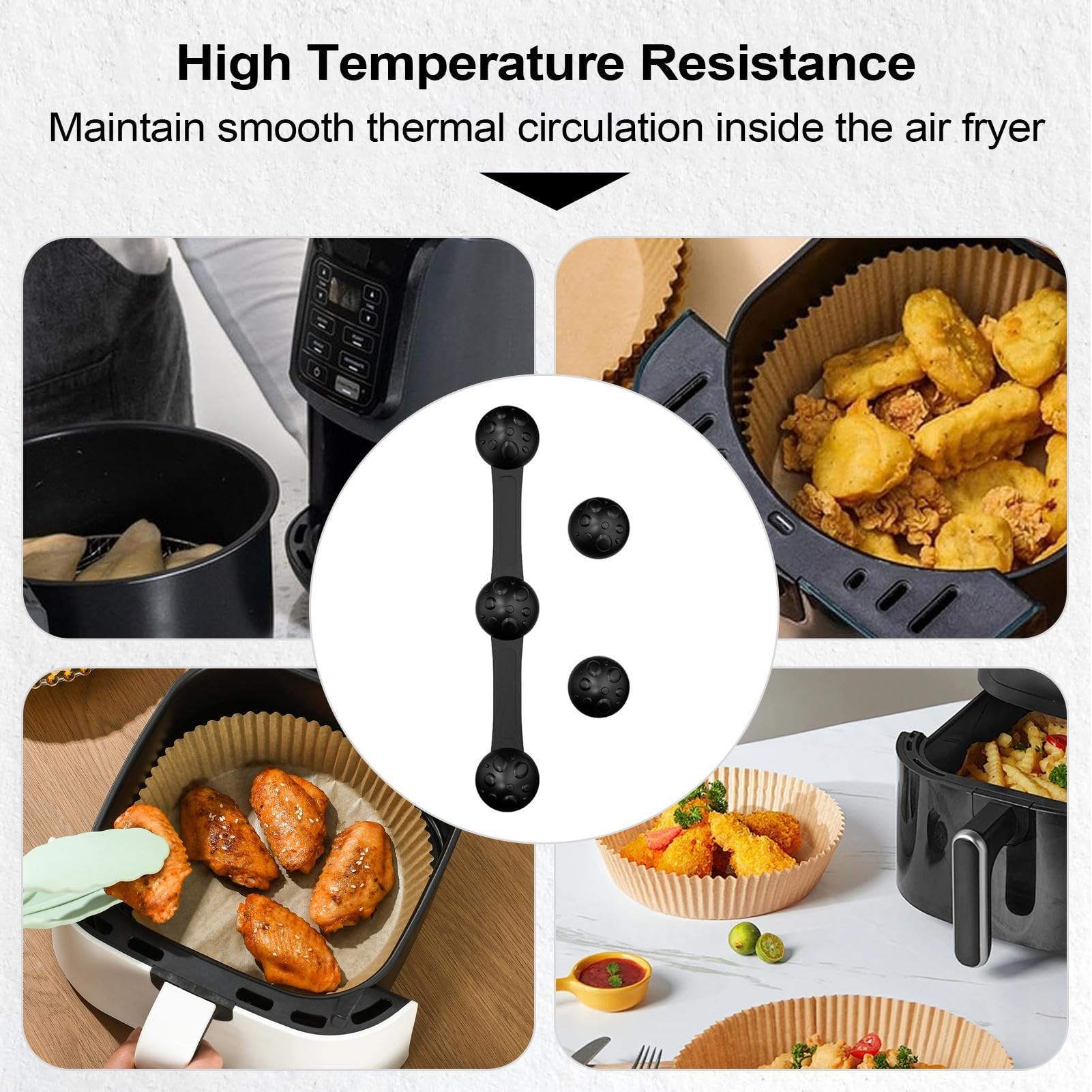 Imán De Silicón para Freidora De Aire | Accesorios Resistentes A Altas Temperaturas - Prevención Magnética De Quemaduras para Cocina Armario Recetario Pizarra Puerta Hogar