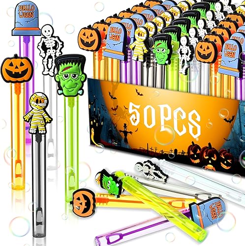 Mini varitas de burbujas de Halloween para decoración de fiesta, Halloween, murciélago, caramelo, maíz, calabaza, fantasma, mini botella, tubos para