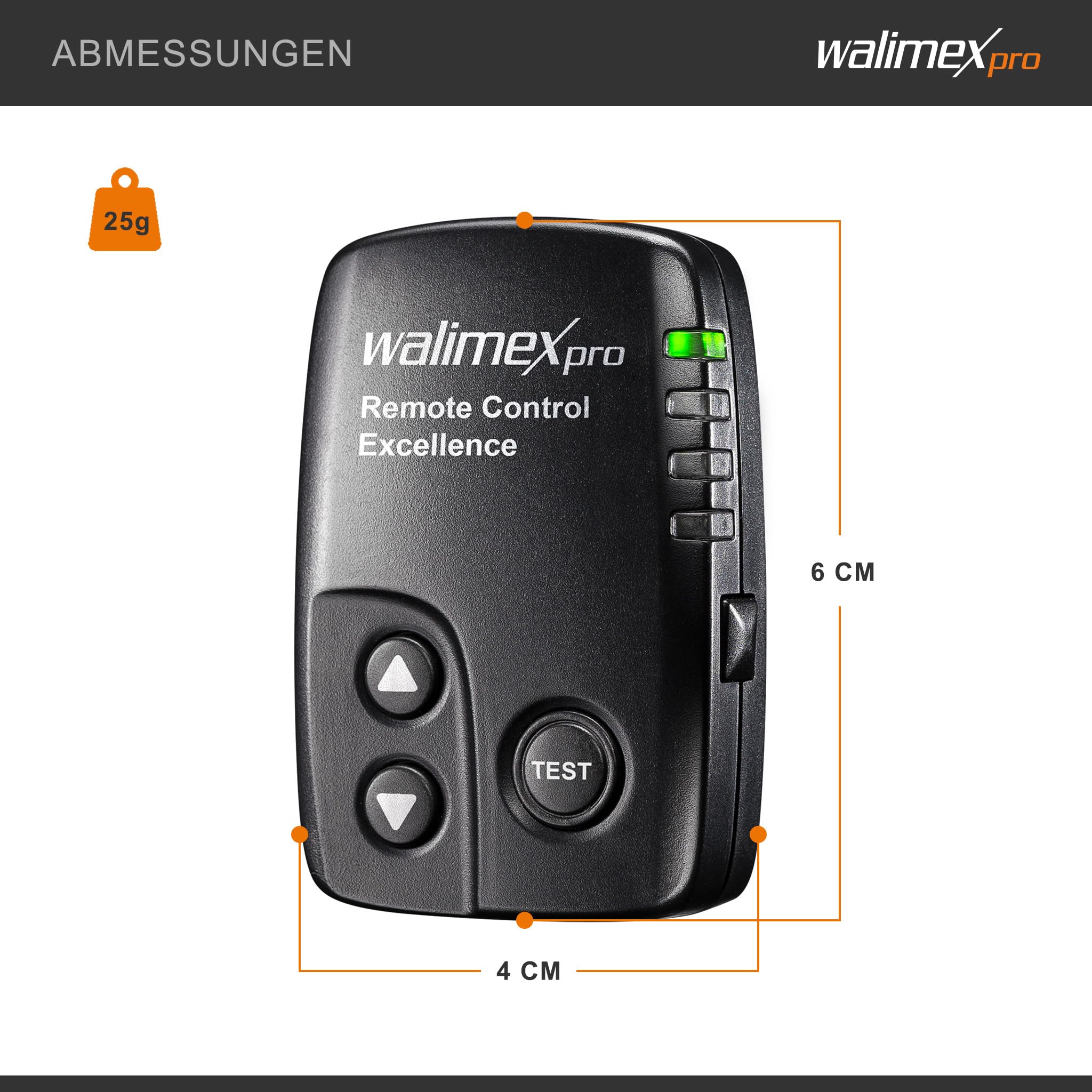 Walimex pro VE & VC & Newcomer Studioblitz Auslöser - Kabellose Fernsteuerung bis zu 30 m, Blitzauslöser mit 16 Kanäle, 4 Gruppen, 1/160 Sek. Synchronisation - Perfekt für schnelle Bewegungen