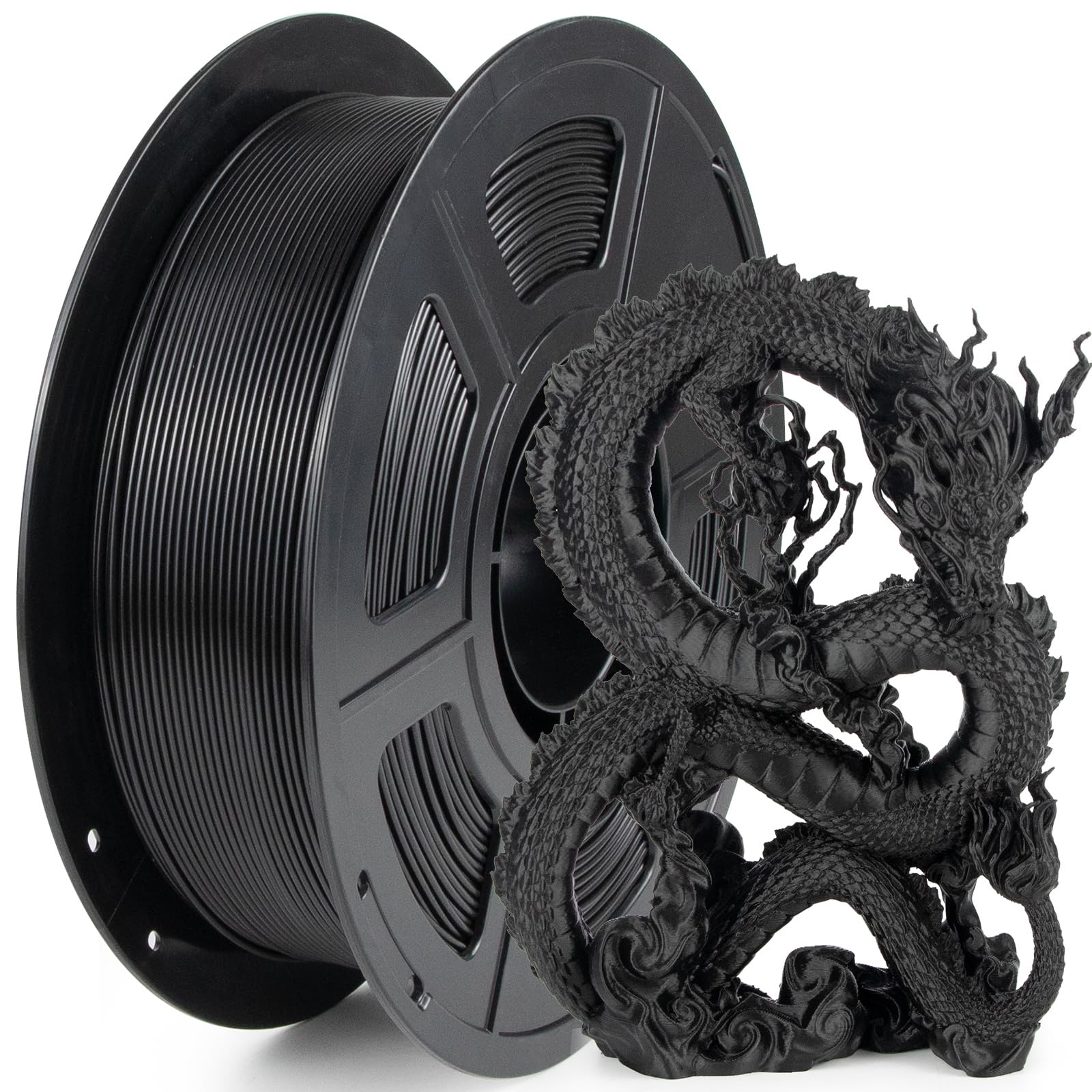 iSANMATE 3D Printer Filament Black 1KG,Fast Printing Speed PLA, Dimensional Accuracy ±0.02mm, 1kg/Spool