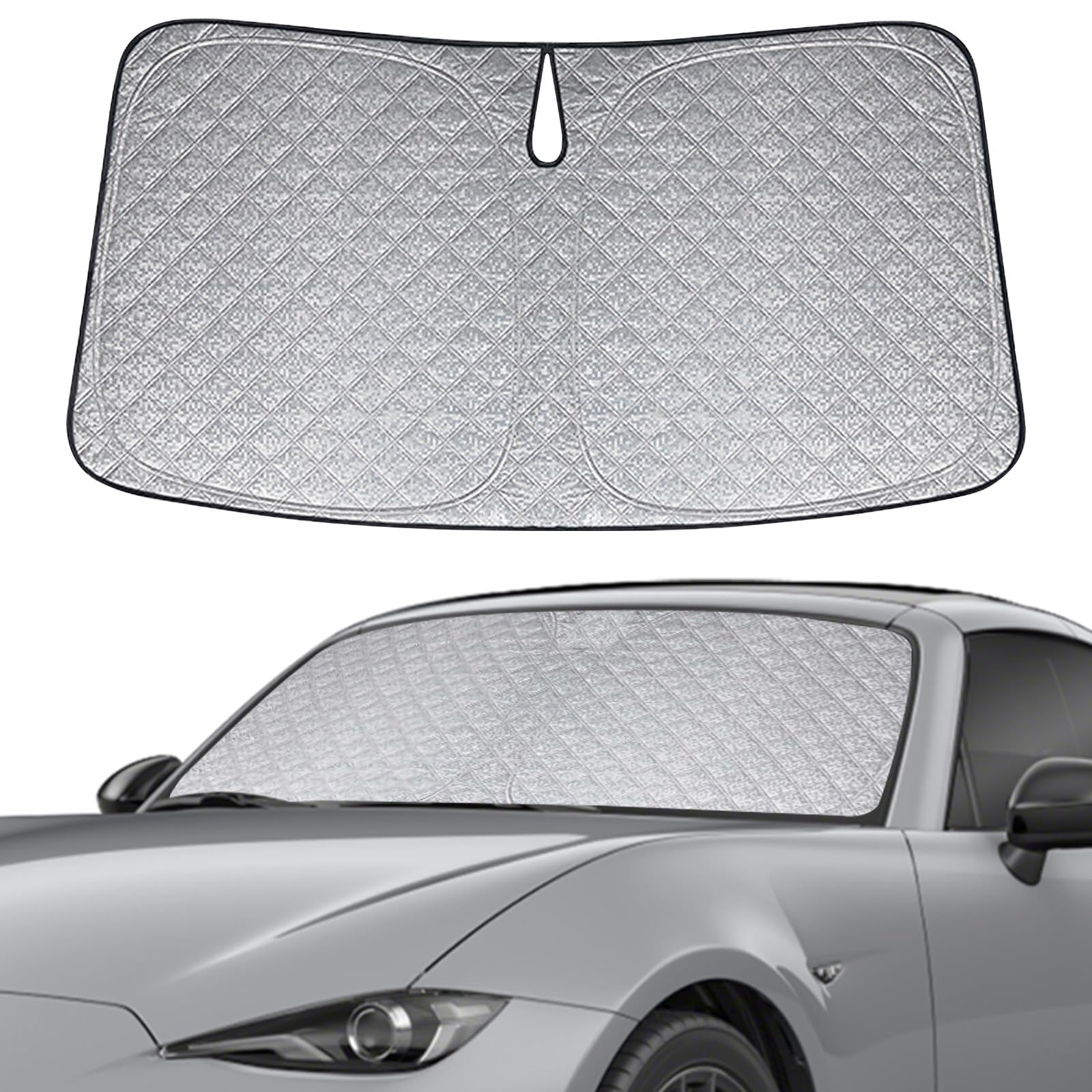 Copertura del Parabrezza Dell'auto Sostituzione per Mazda MX-5 2016-2024, Parasole per Parabrezza per Auto all'interno Pieghevole, Protezione Antipolvere Riflettente UV