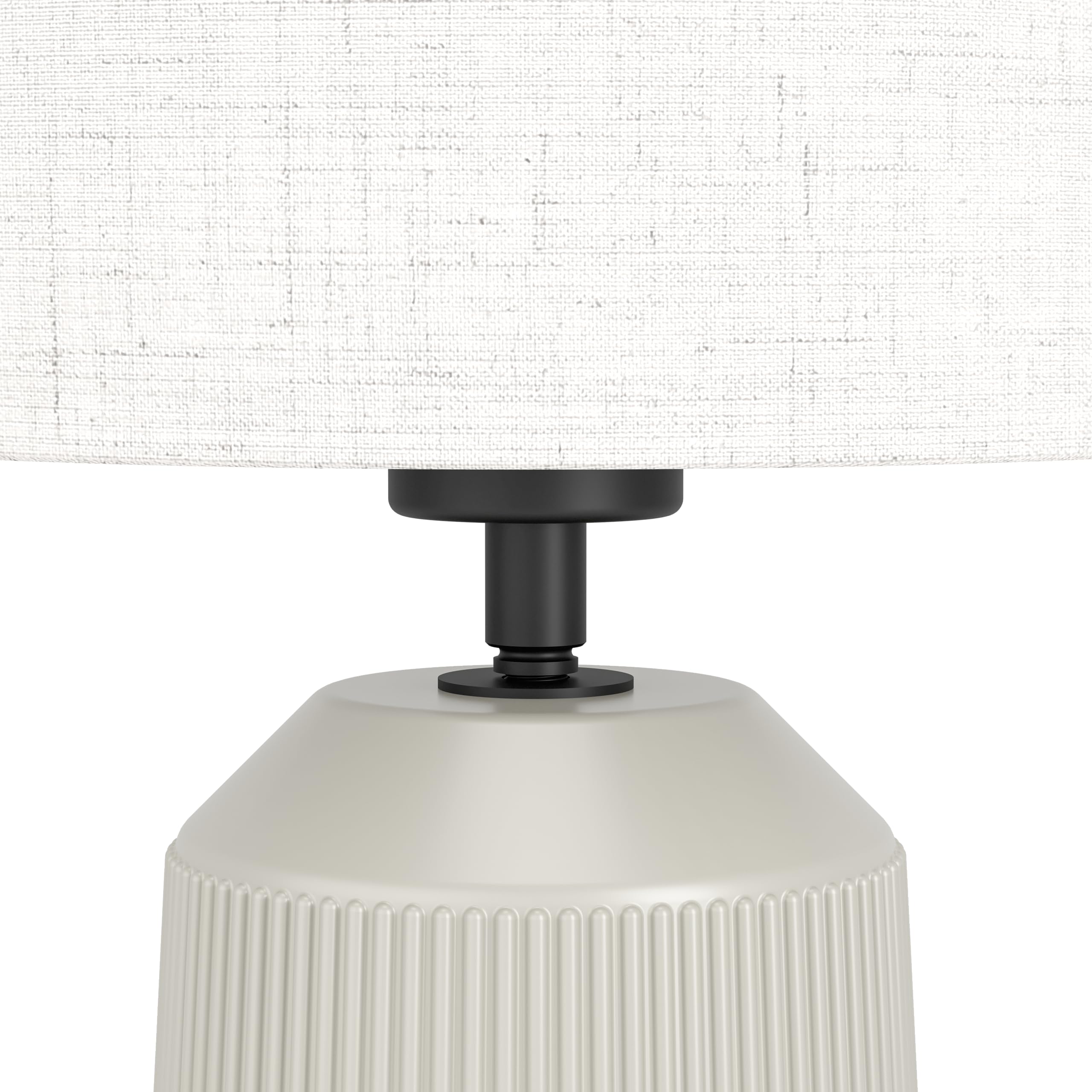 Eglo lampada da tavolo Capalbio, lampada da comodino con paralume in | tessuto, ceramica color sabbia e tessuto bianco, lampada da tavolo per il soggiorno e la camera da letto, attacco E27