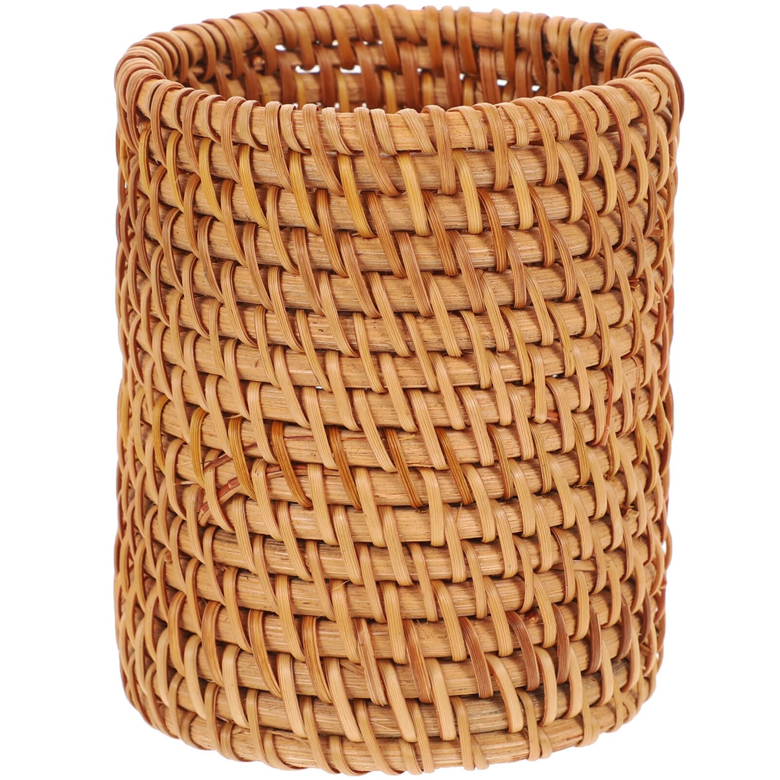 STOBOK 4 Contenitori Per Cancelleria Organizer Da Scrivania in Rattan Portapenne Contenitore Per Penne Portaspazzole Da Tavolo Da Toeletta