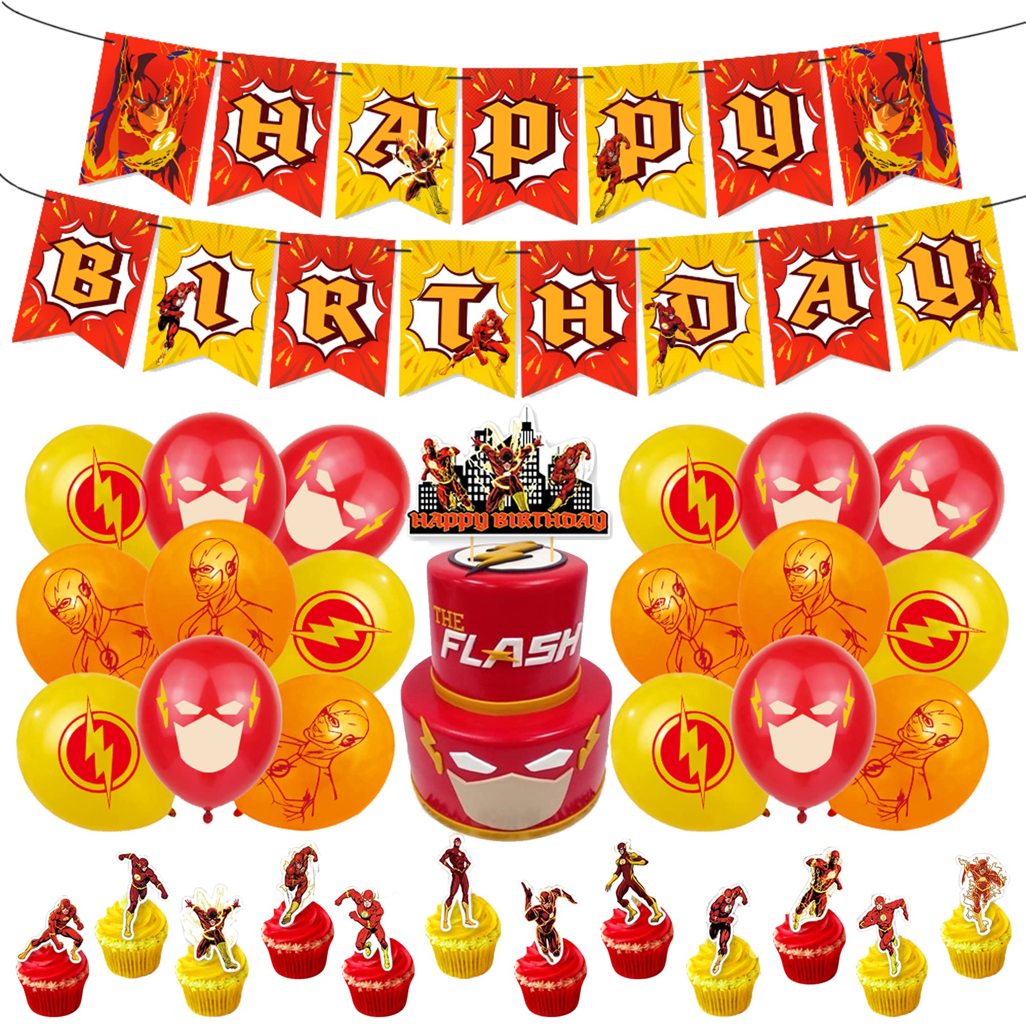 Buy The Flash Party Decorations The Flash Balloons Happy Birthday