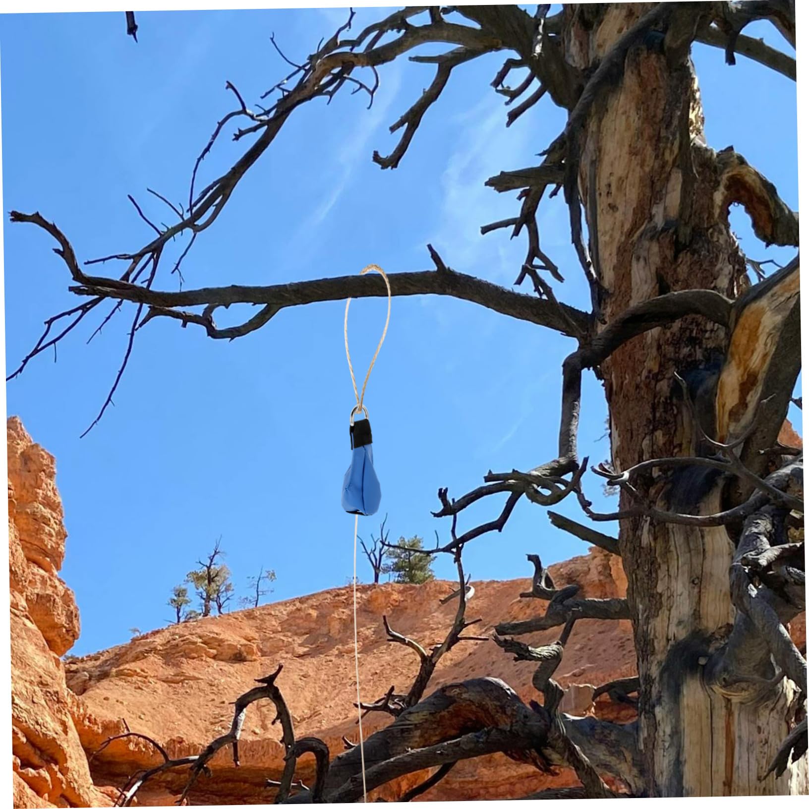 BRIGHTFUFU Professional Climbing Gear Compact Throwing Ropes Bag Stainless Steel Mesh Cloth