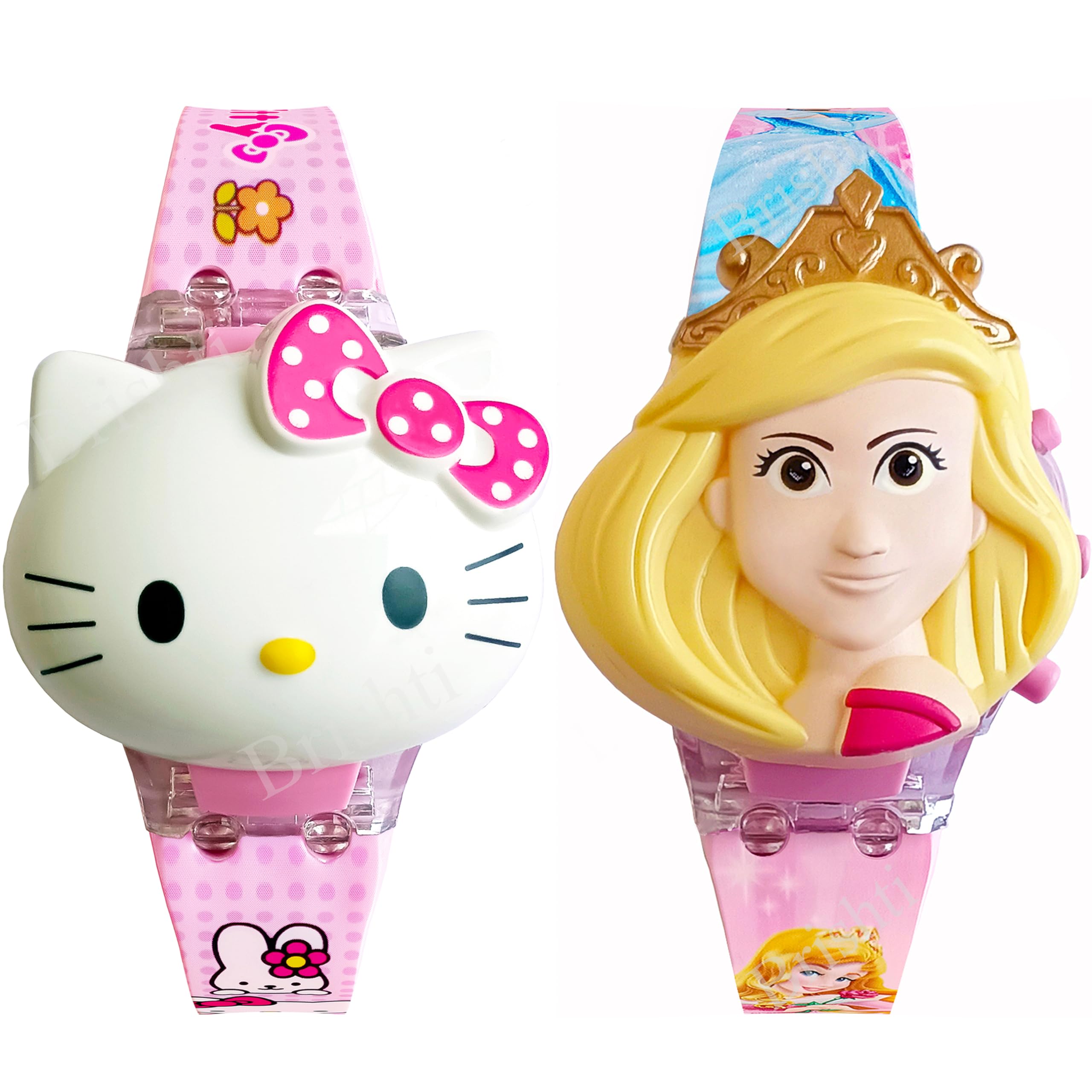 Brishti Combo Cartoon Characters Multicolored Disco Light with Musical Tone Digital Girls and Boys Wrist Watch (White Pink) (B0CP9G8BF6) Amazon Price History, Amazon Price Tracker