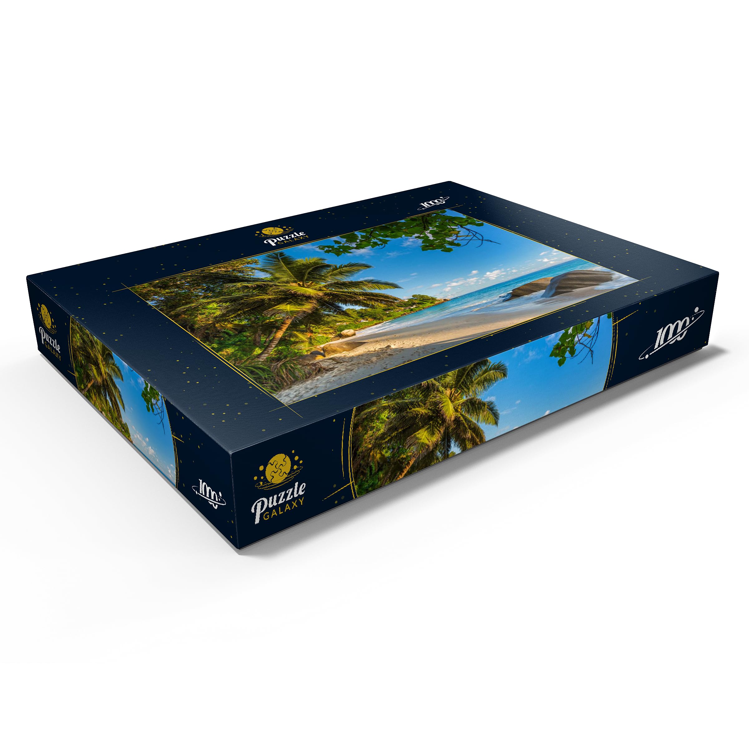 Rocce di granito presso la spiaggia di Anse La Reunion, Seychelles, La Digue Foto stock