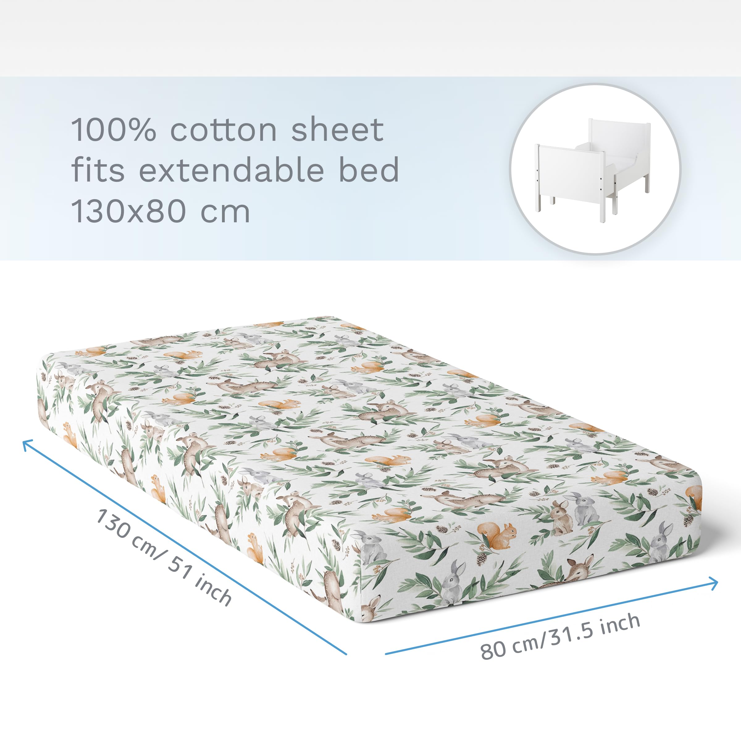 Baby Comfort Nursery 100% Cotton Fitted Sheet fits 140x70 cm Cot Bed Mattress (Safari Cars) — view 20