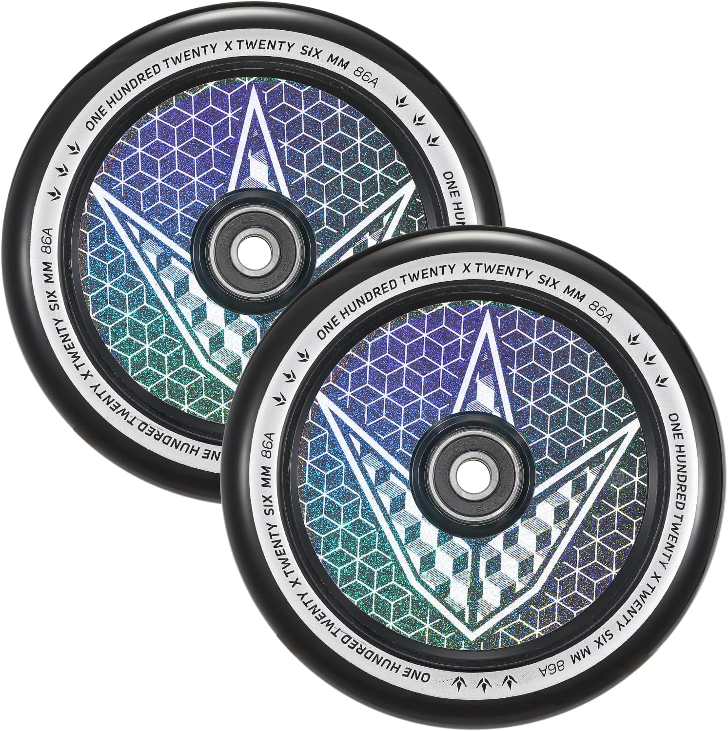 Envy Scooters Hollowcore Wheels Pair - 120mm x 26mm - Hologram Geo