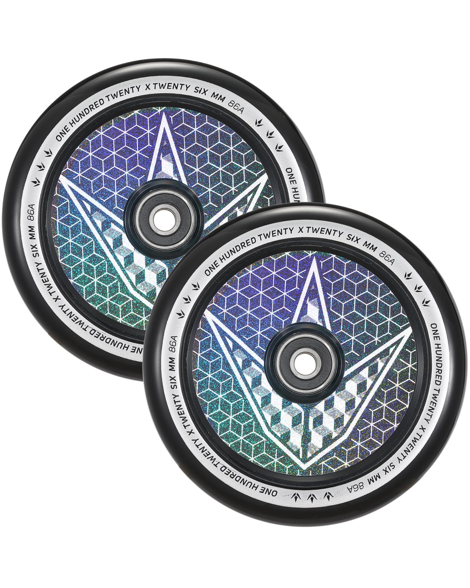 Envy Scooters Hollowcore Wheels Pair - 120mm x 26mm - Hologram Geo