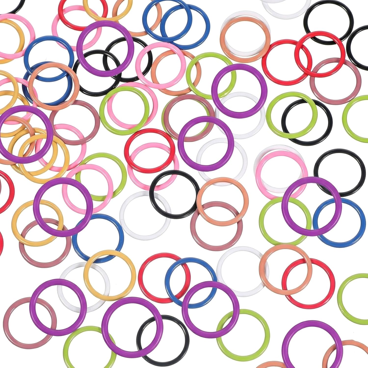HJZHII 100Pcs Round Knitting Stitch Markers, Colorful Crochet Stitch Marker