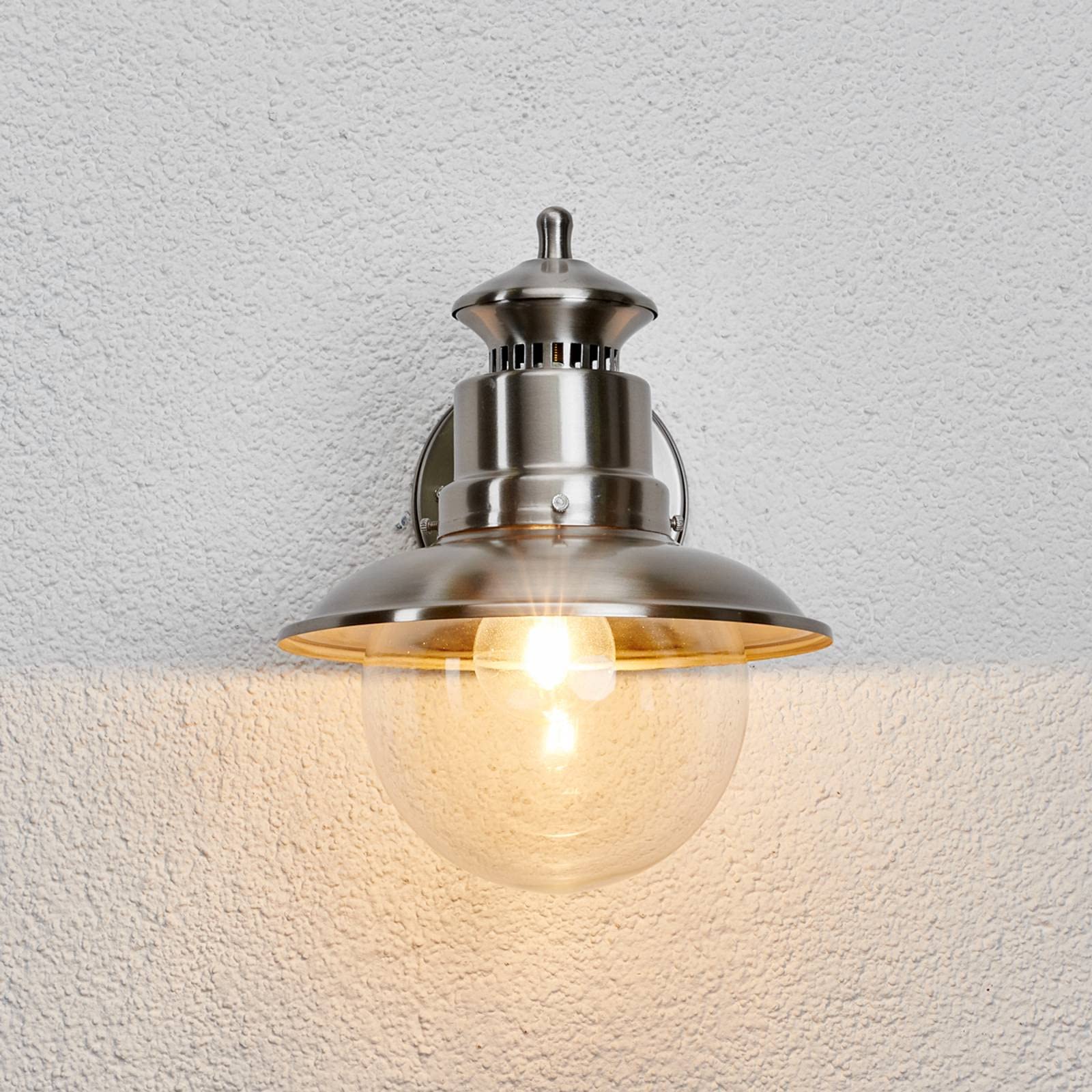 Lindby Applique da esterni dimmerabile (Moderno) colore Grigio, in Acciaio Inox parete esterna/parete casa abitazione terrazzo und balcone