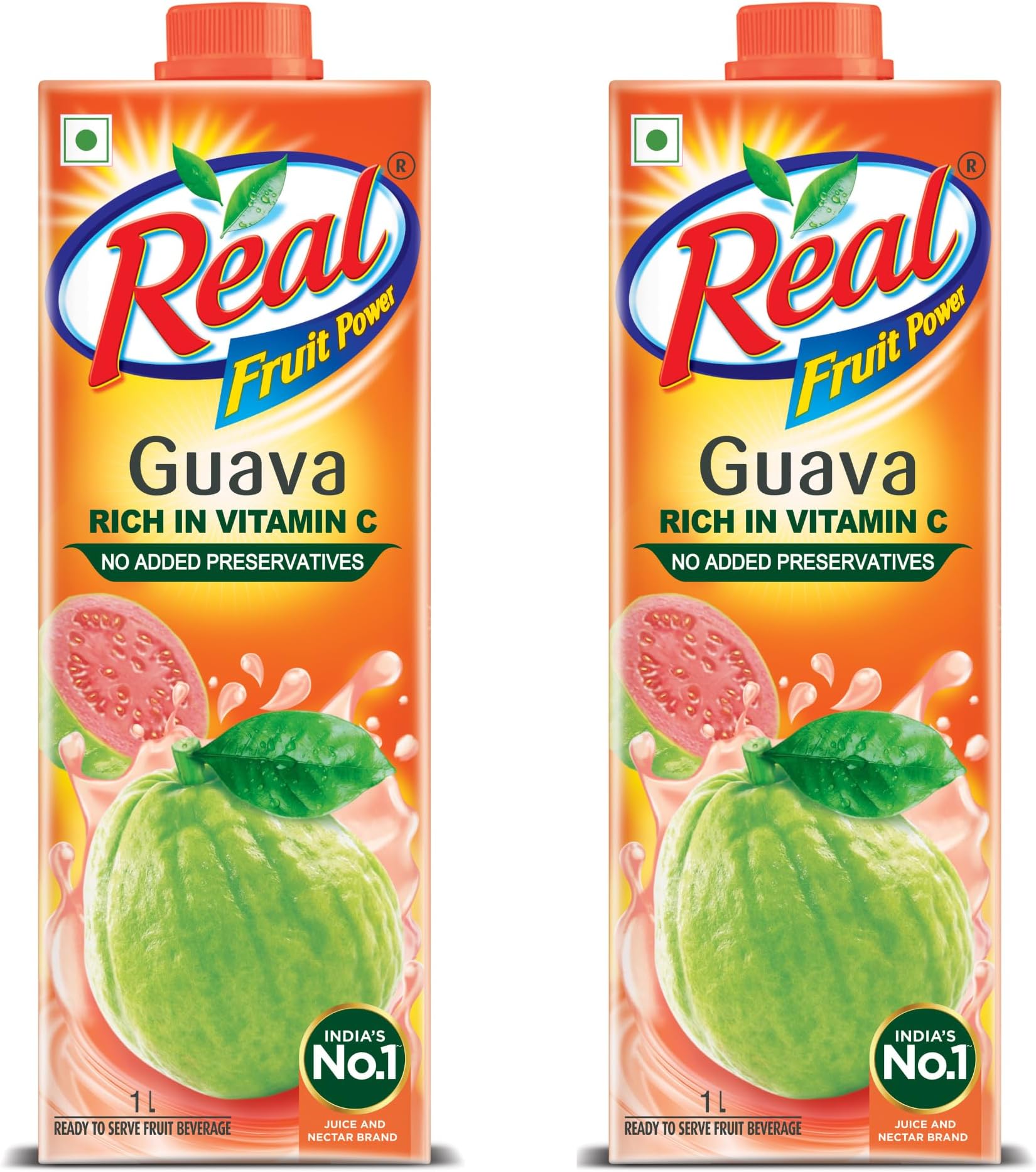 Real Fruit Juice, Guava, 1L (Pack of 2)