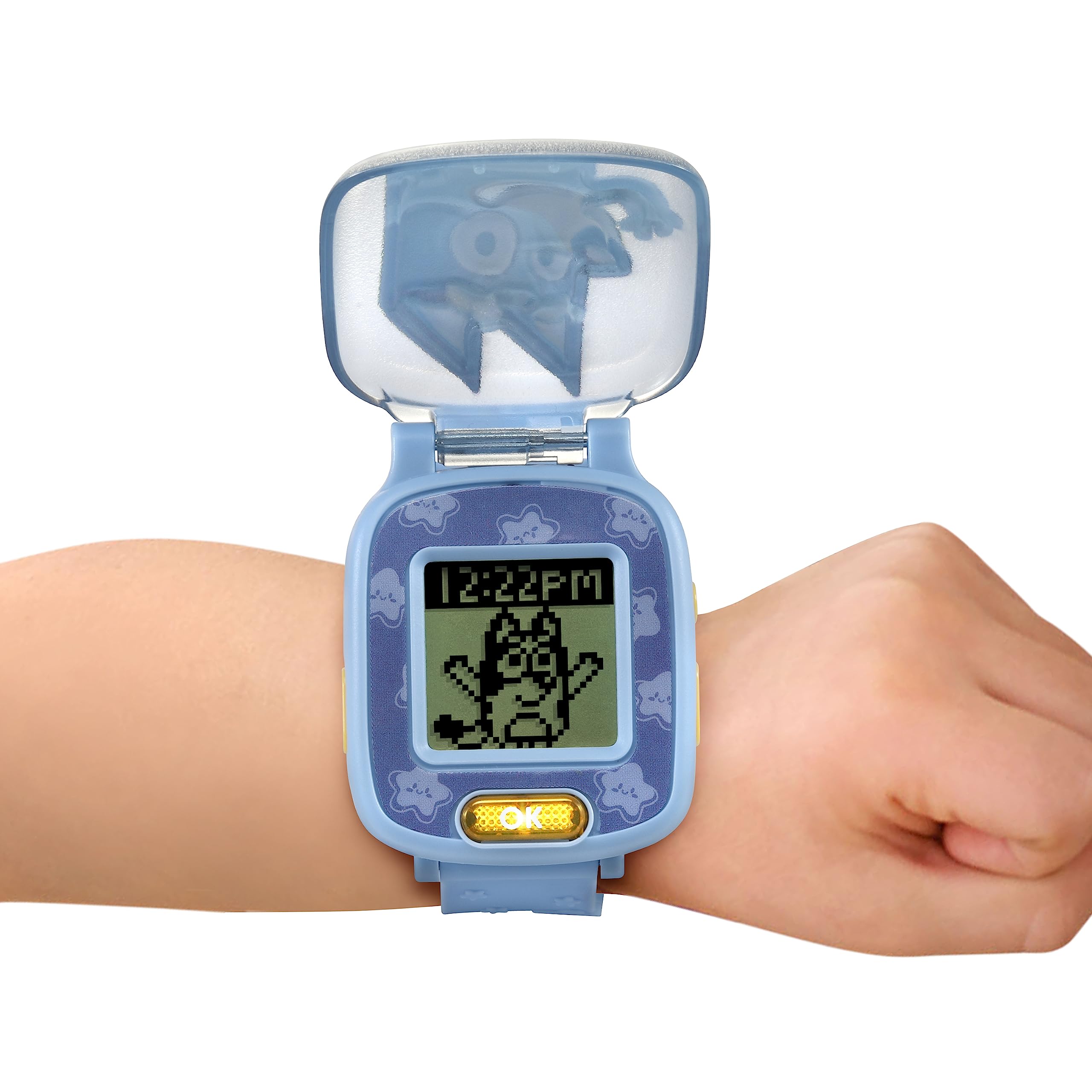 VTech - Cyfrowy zegarek edukacyjny Bluey, wielofunkcyjny, gry, alarm, stoper, zabawka dla dzieci w wieku +3 lat, wersja ESP