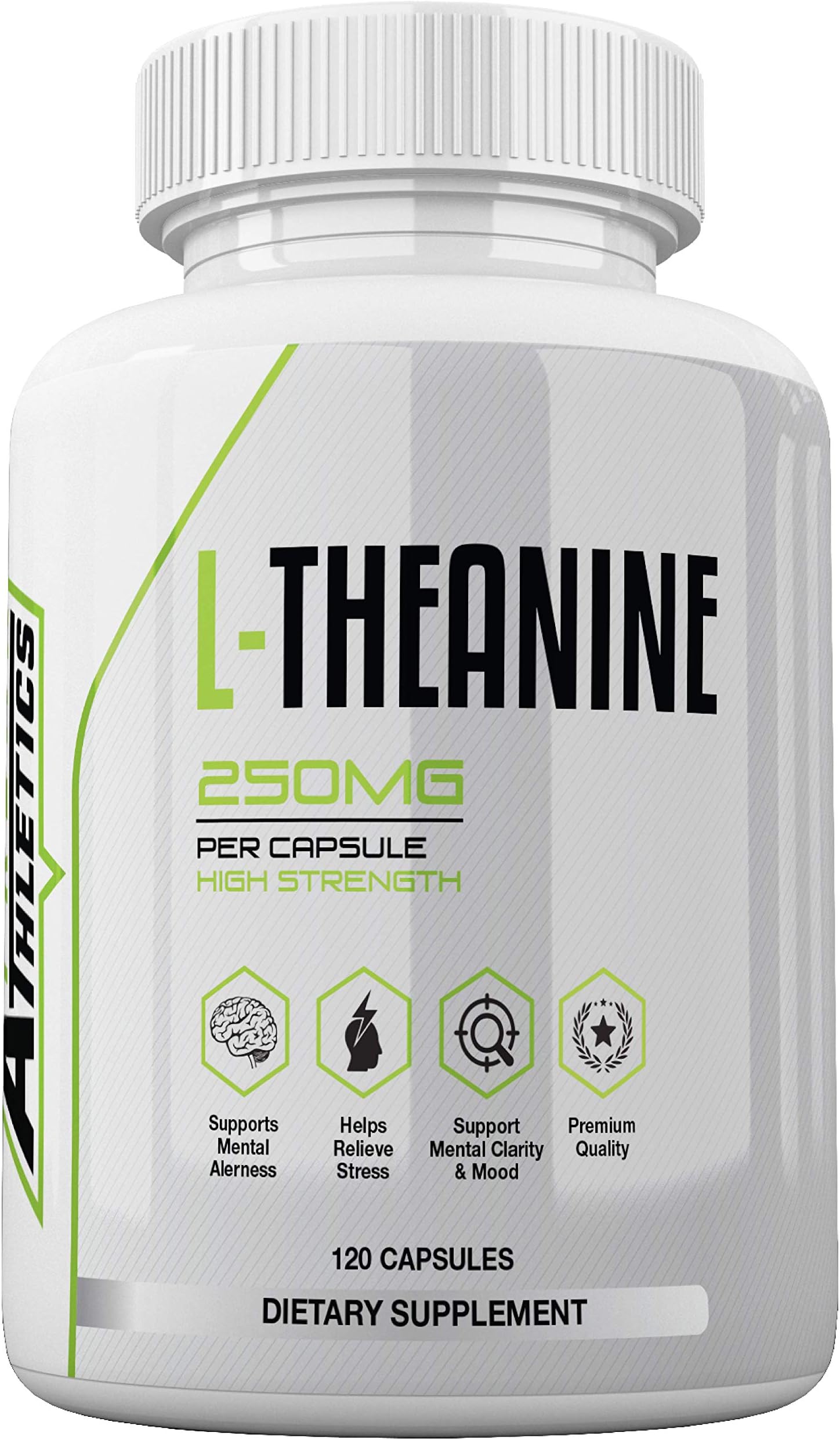 L Theanine Capsules 250mg - Premium Grade L Theanine Tablets by Freak Athletics - 120 Capsules - Suitable for Both Men & Women - Made in The UK