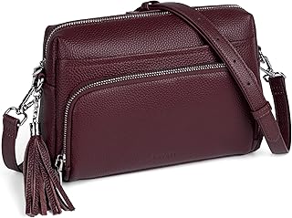 befen Genuine Leather Crossbody Purses for Women Small Crossbody Bags Purse with Built in RFID Blocking Wallet