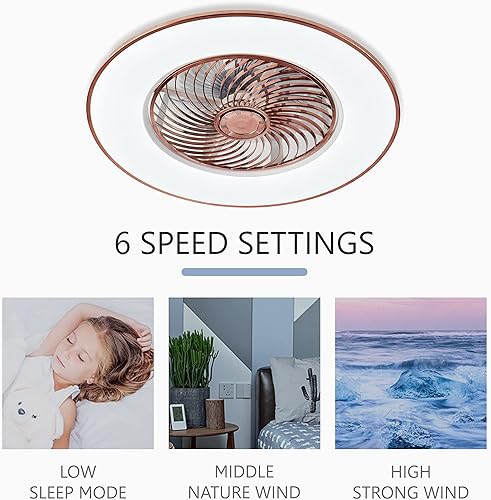 Miniatura 6 de YANASO 22 pulgadas blanco  dorado  1 ventilador de techo remoto más con luces ventilador de techo sin aspas con control remoto iluminación LED