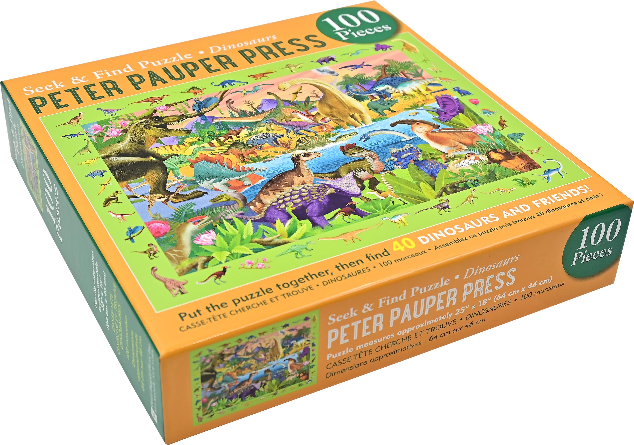Dinosaurs Seek & Find 100-Piece Jigsaw Puzzle - Image 4