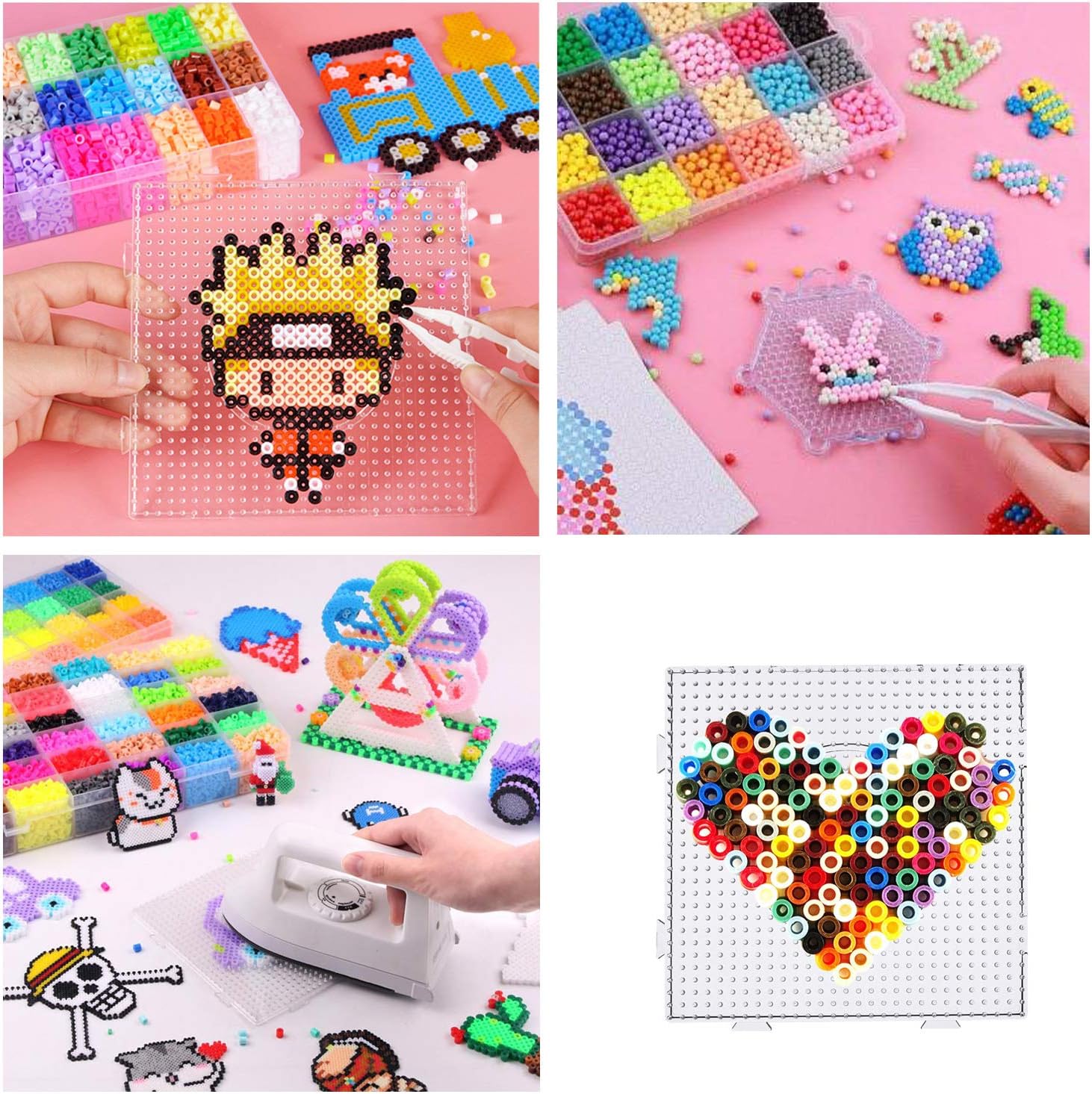 Bеѕt Rеvіеw 5 mm 6 Pack Fuse Beads Boards Seasonsky Large Round Square Clear Plastic Pegboards with 4 PCS White Beads Tweezers, 20 PCS Ironing Paper for Kids Craft Supplies Uр Tо 60% оƒƒ 5 mm 6 Pack Fuse Beads Boards Seasonsky Large Round Square Clear Plastic Pegboards with 4 PCS White Beads Tweezers, 20 PCS Ironing Paper for Kids Craft Supplies