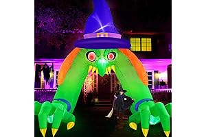 Danxilu 12 FT Giant Halloween Inflatable Witch Archway