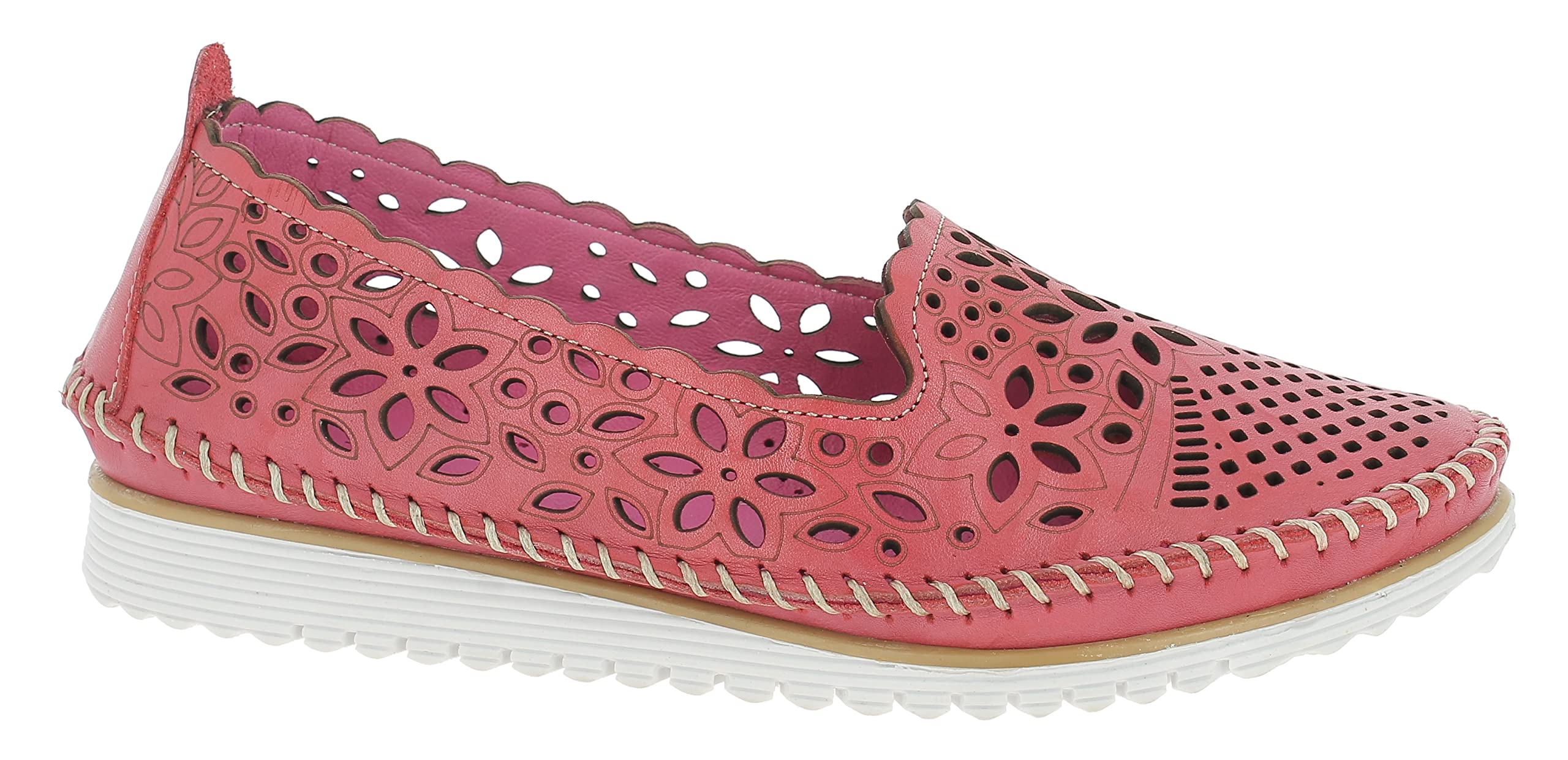 Andrea Conti Women's Ballerinas Ballet Flat, Coral, 9.5 UK