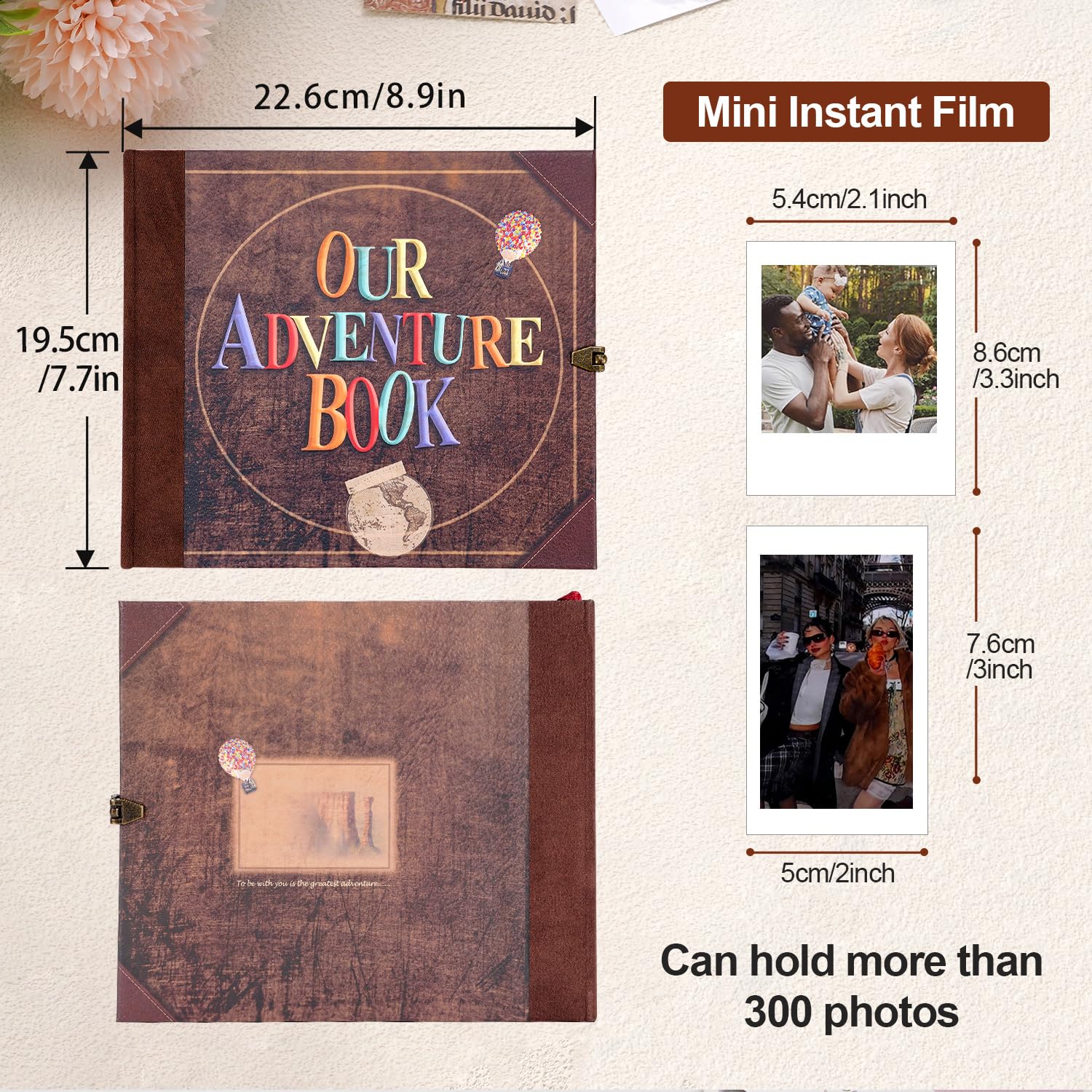 Our Adventure Book 146 Pages 8.9 (x) 7.7 Inch Scrapbook Photo