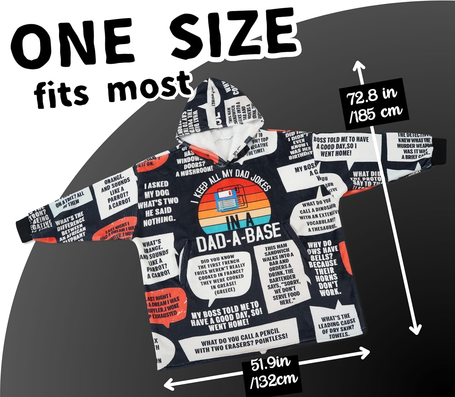 Dad Gifts, Father's Day Gifts, Wearable Blanket Hoodie for Dad on Father's Day and Christmas