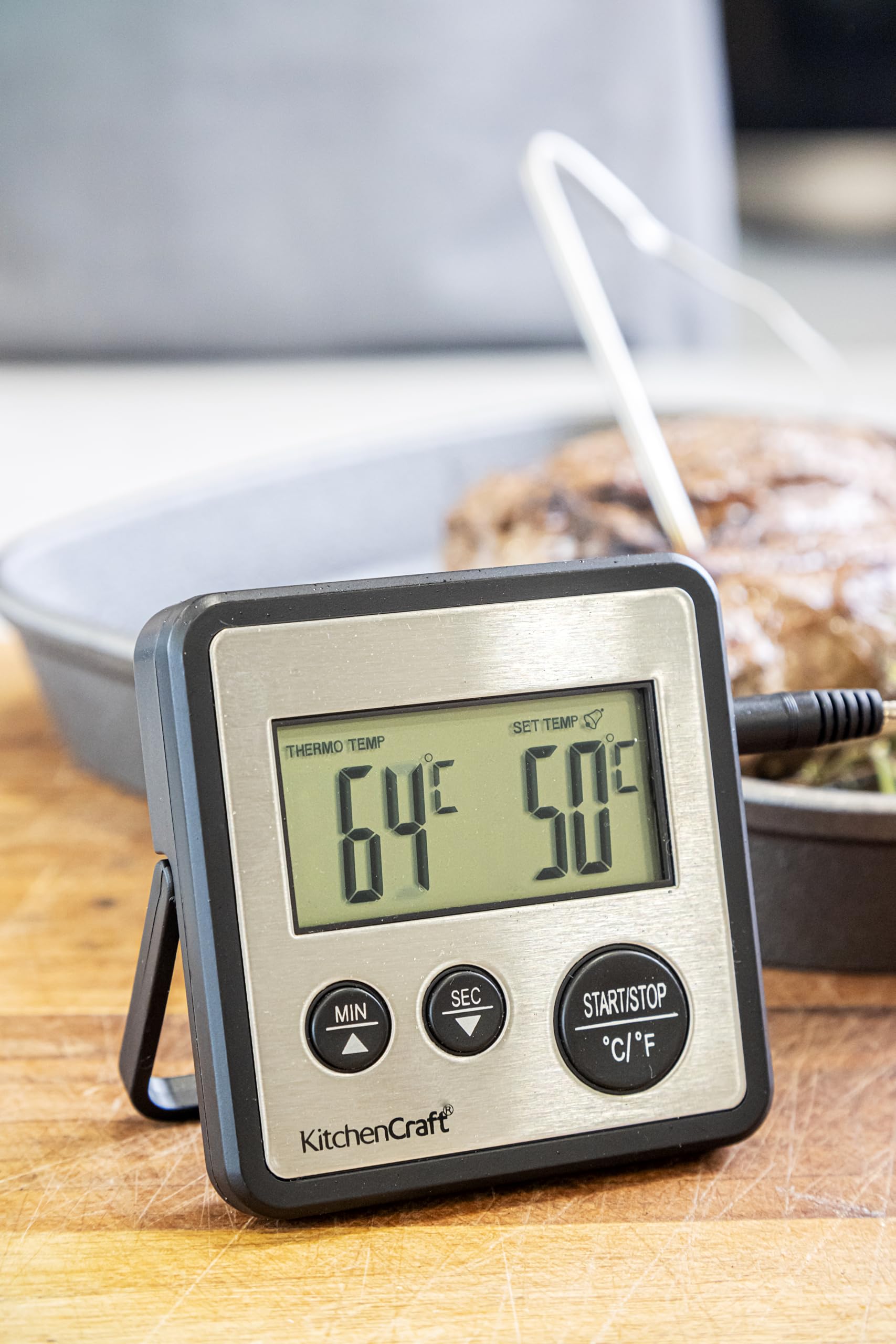 Termometro Digitale Da Cucina Con Sonda - Per Carne, Barbecue, Vino, Range -50°C A +300°C, Display LCD - Foto 12