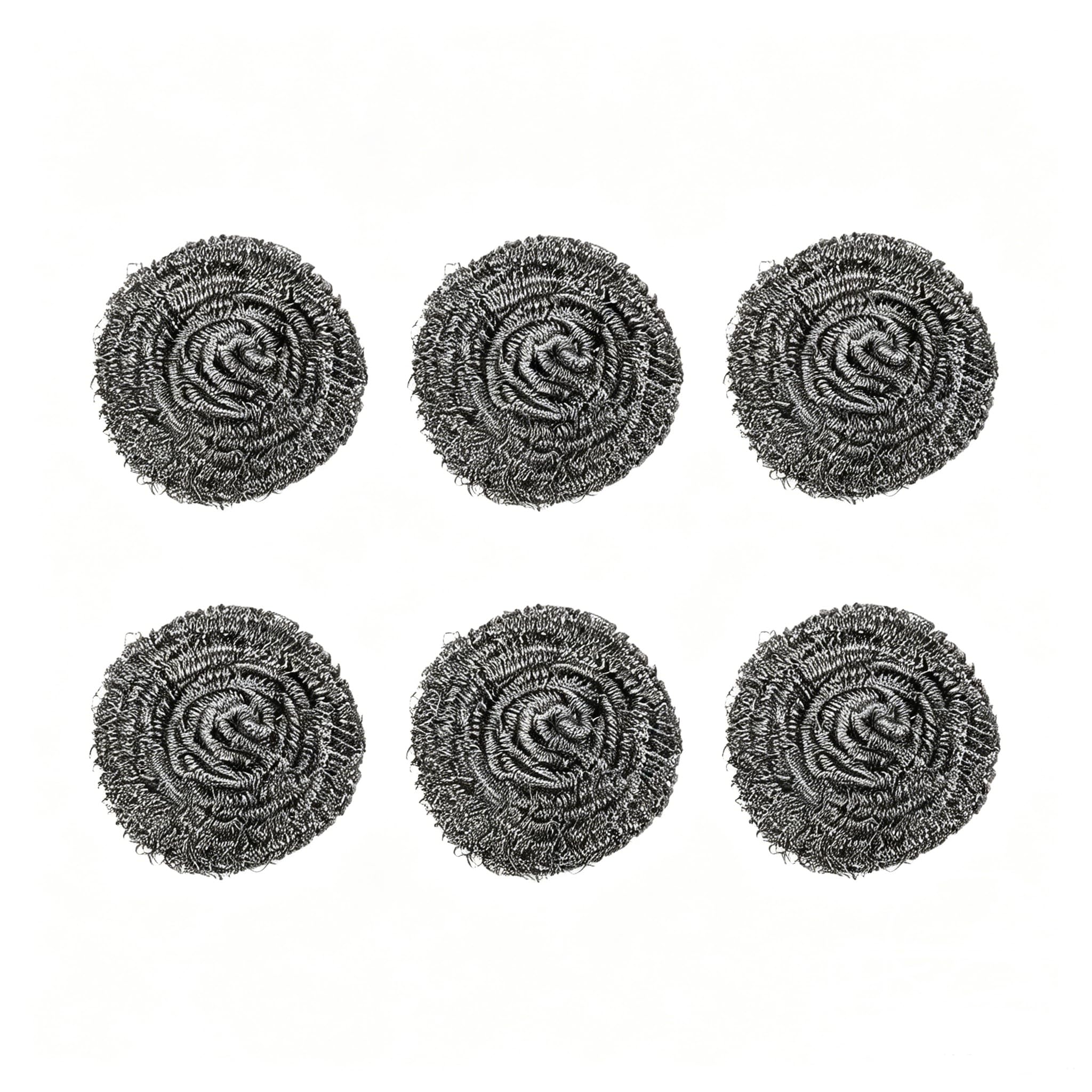 6 Pack Heavy Duty Metal Scourers,Reusable Descaler Balls for Kitchen Cleaning,Flexible Stainless Steel Scrubber Balls for Pots,Pans, and Sinks,Dishwasher Safe Scourer Pads for Home and Restaurant Use