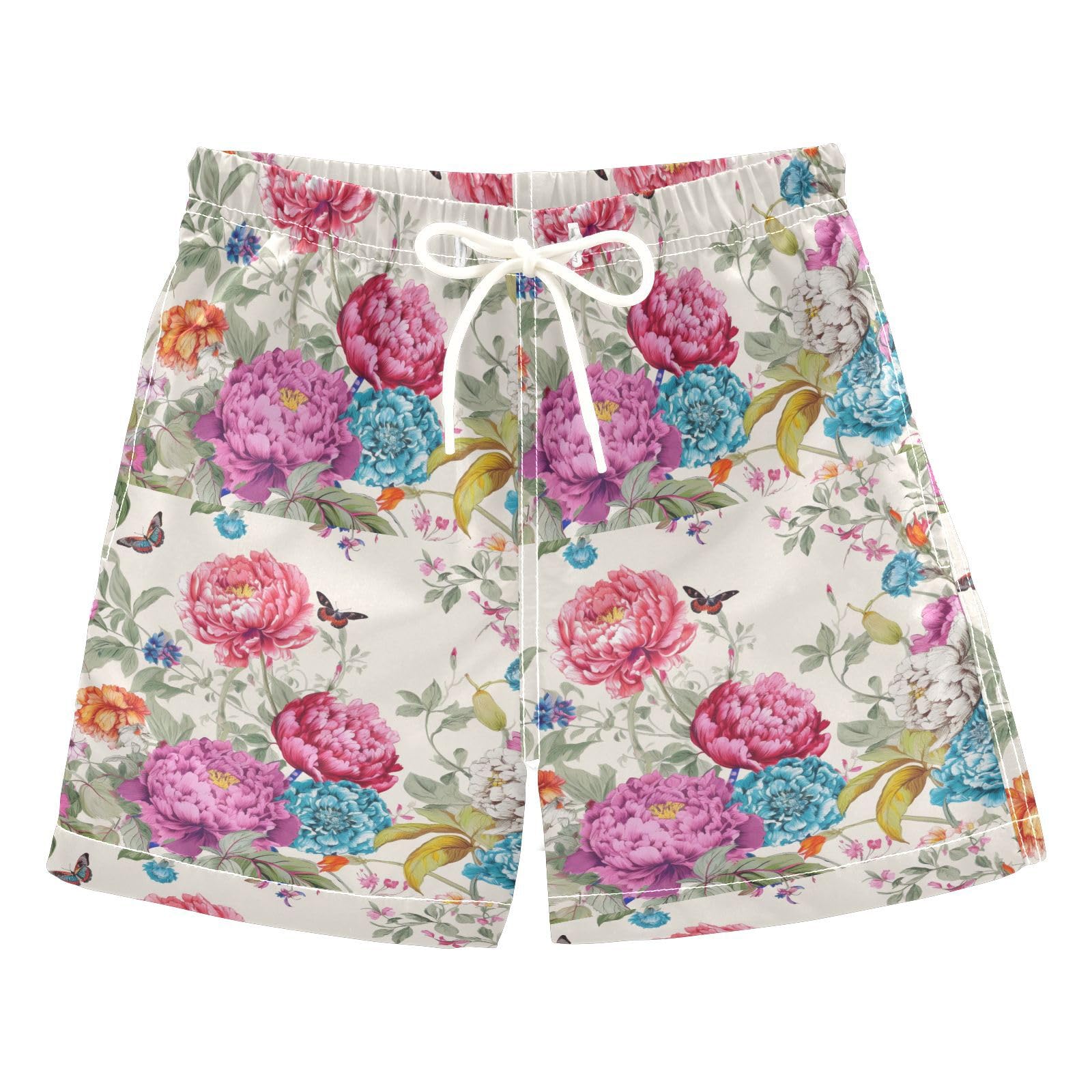 senya Flower Leaves Boys Swim Trunks Toddler Shorts Swimwear Boardshorts