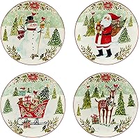Vista 3 de Certified International Joy of Christmas - Juego de vajilla de 16 piezas, servicio para 4