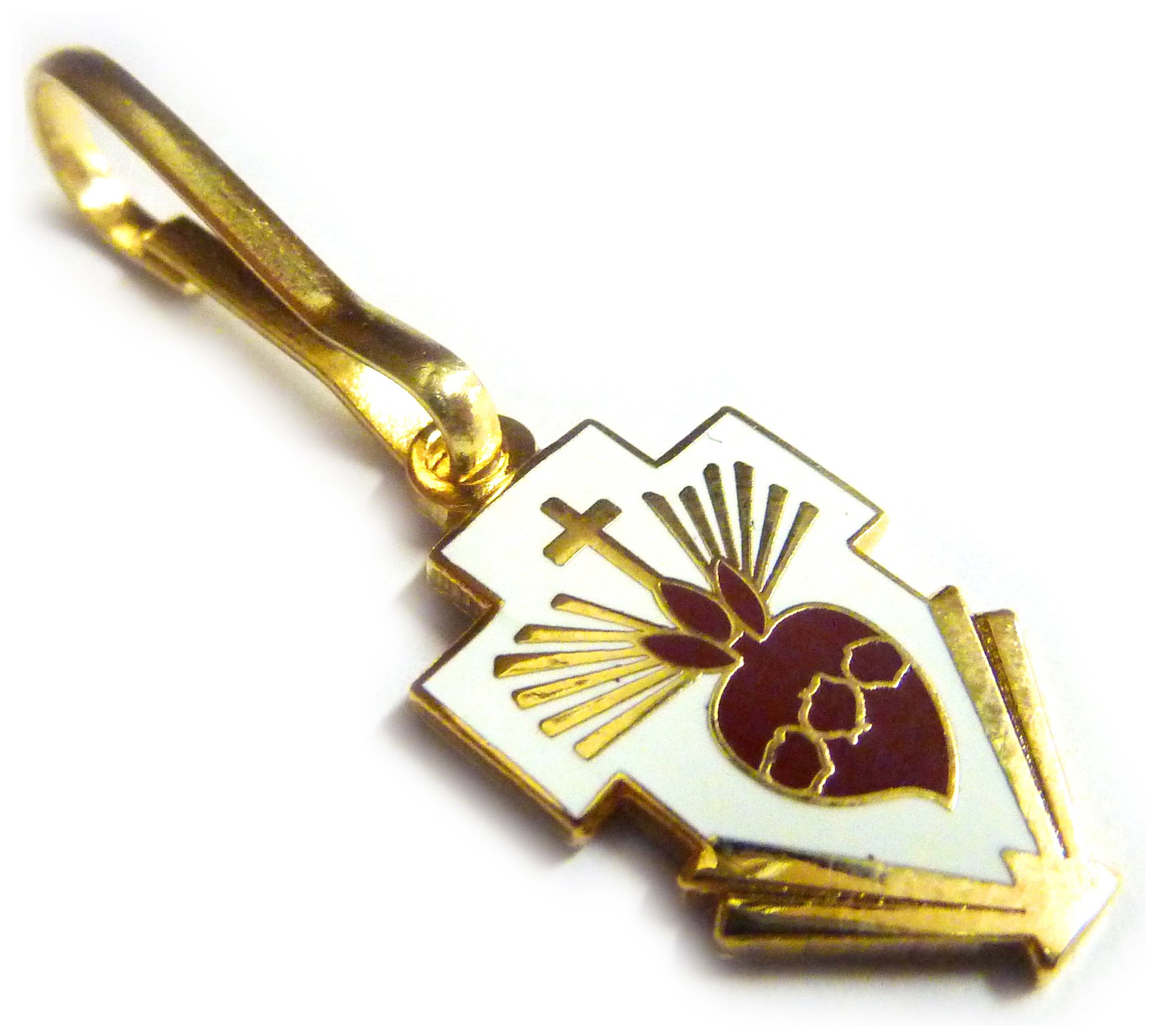 Sacred Heart of Jesus Christ in Cross Catholic Christian Backpack Coat Jacket ZIPPER PULL CLIP