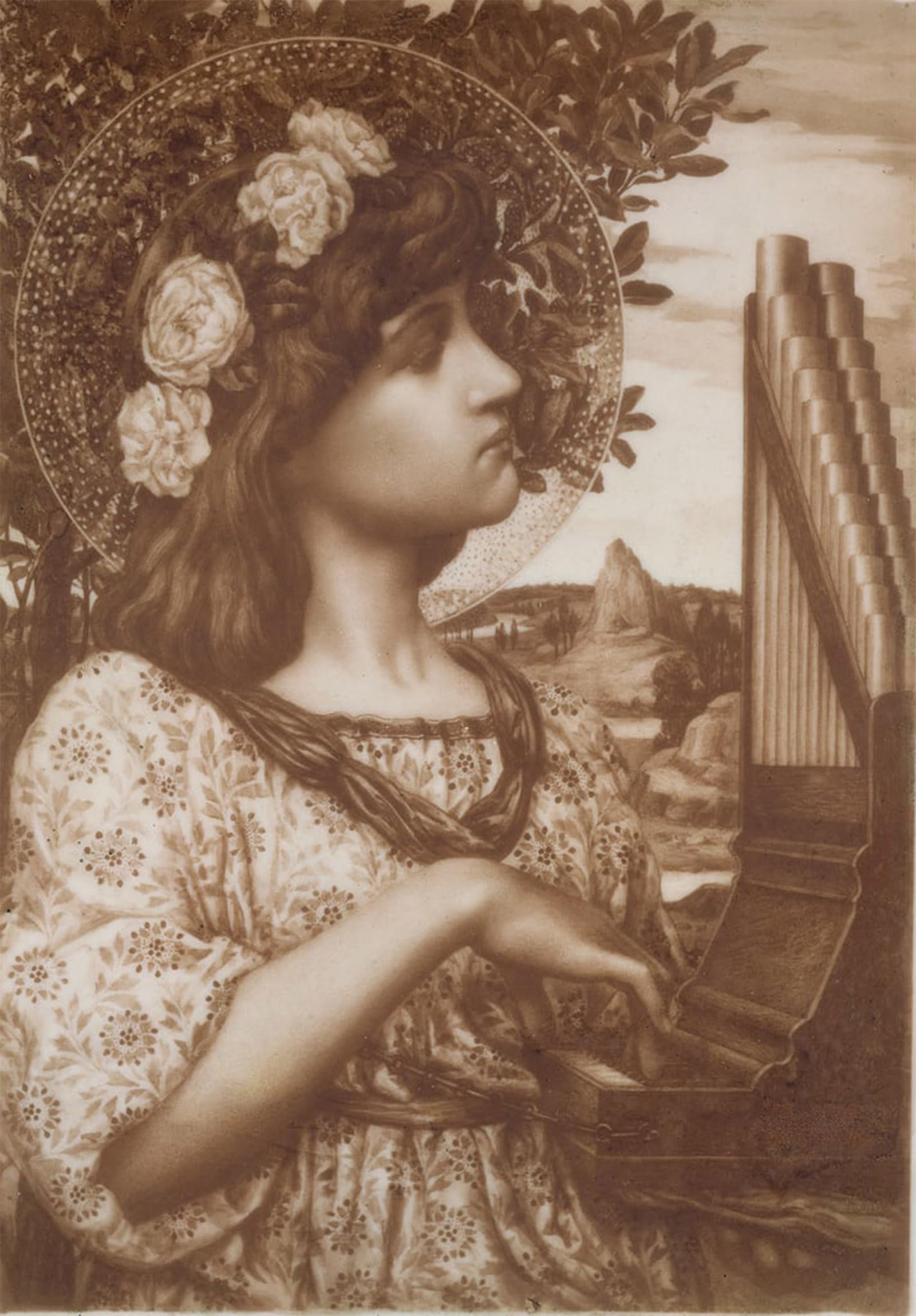 ARTXLXXBN Famous Painting Canvas Artwork Graffiti Print Saint Cecilia by Henry Ryland Portrait Canvas Image for Home Decor 60x90cm
