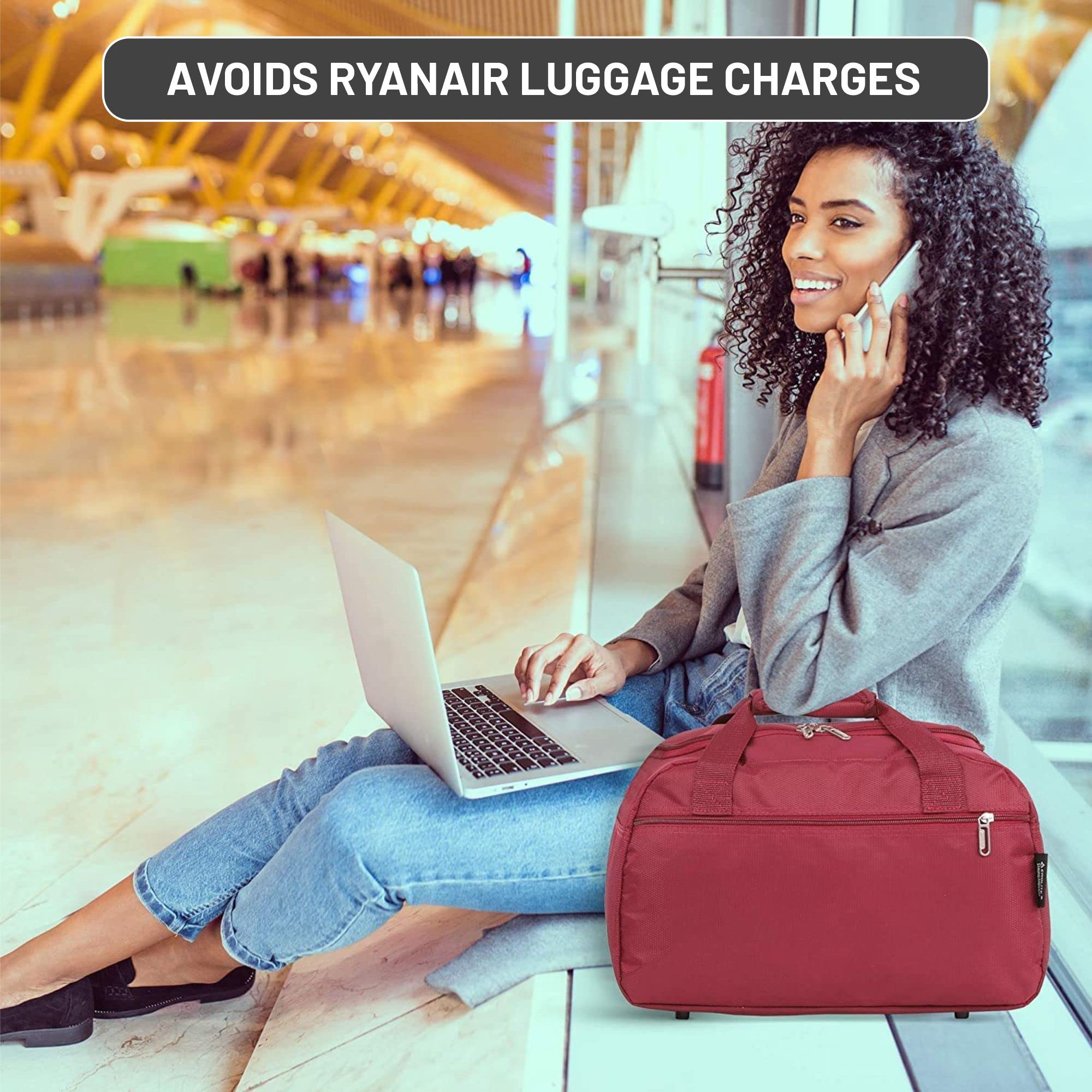 40x20x25 New and Improved 2022 Ryanair Maximum Size Holdall Cabin