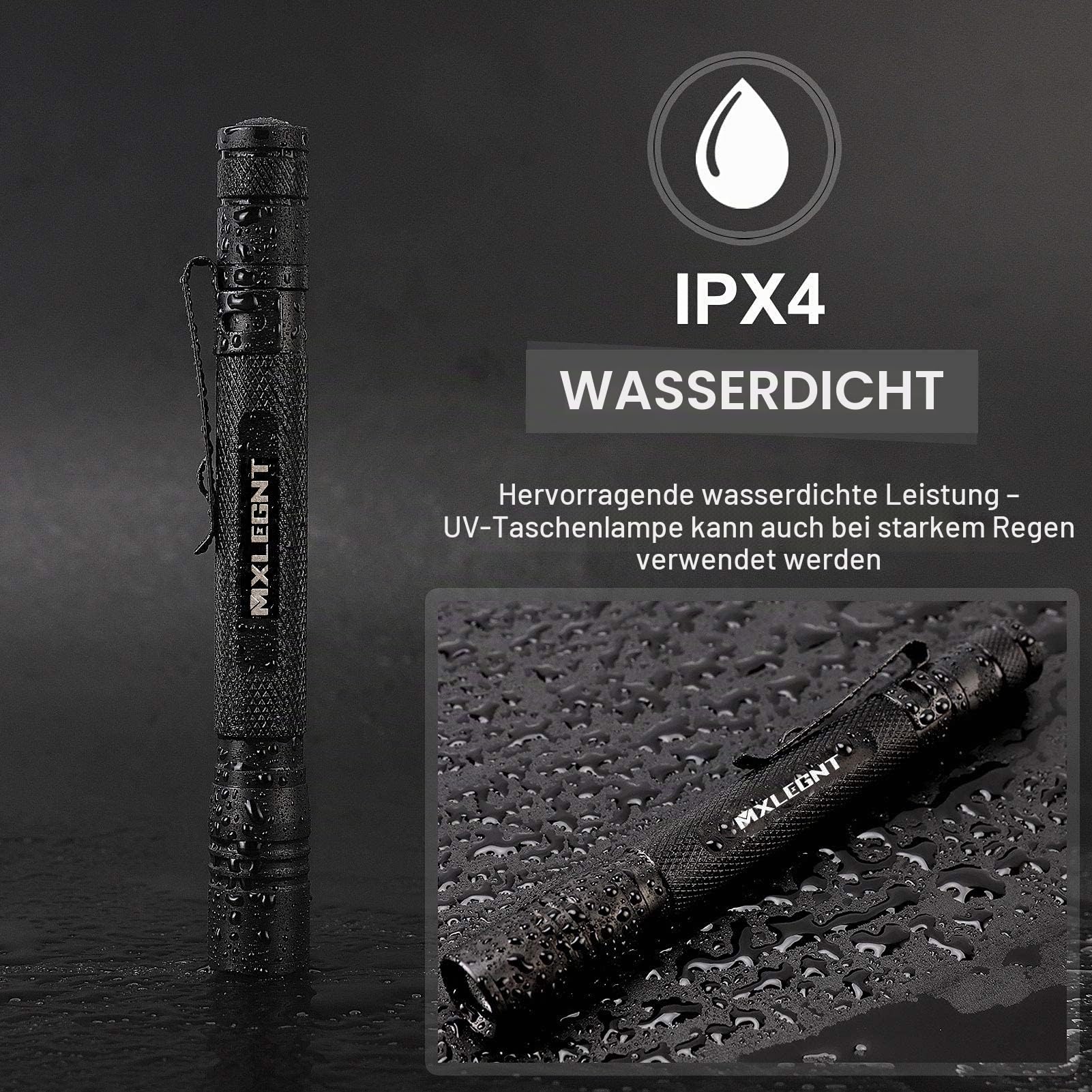 【UV Schwarzlicht-Taschenlampe 2 Pack 395nm Taschenlampe Stift Inspektionslampe für Haustierurin-Erkennung - Ideal für Hundekatzen-Urin-Haustierflecken, Bettwanzen auf Teppich/Teppichen/Boden