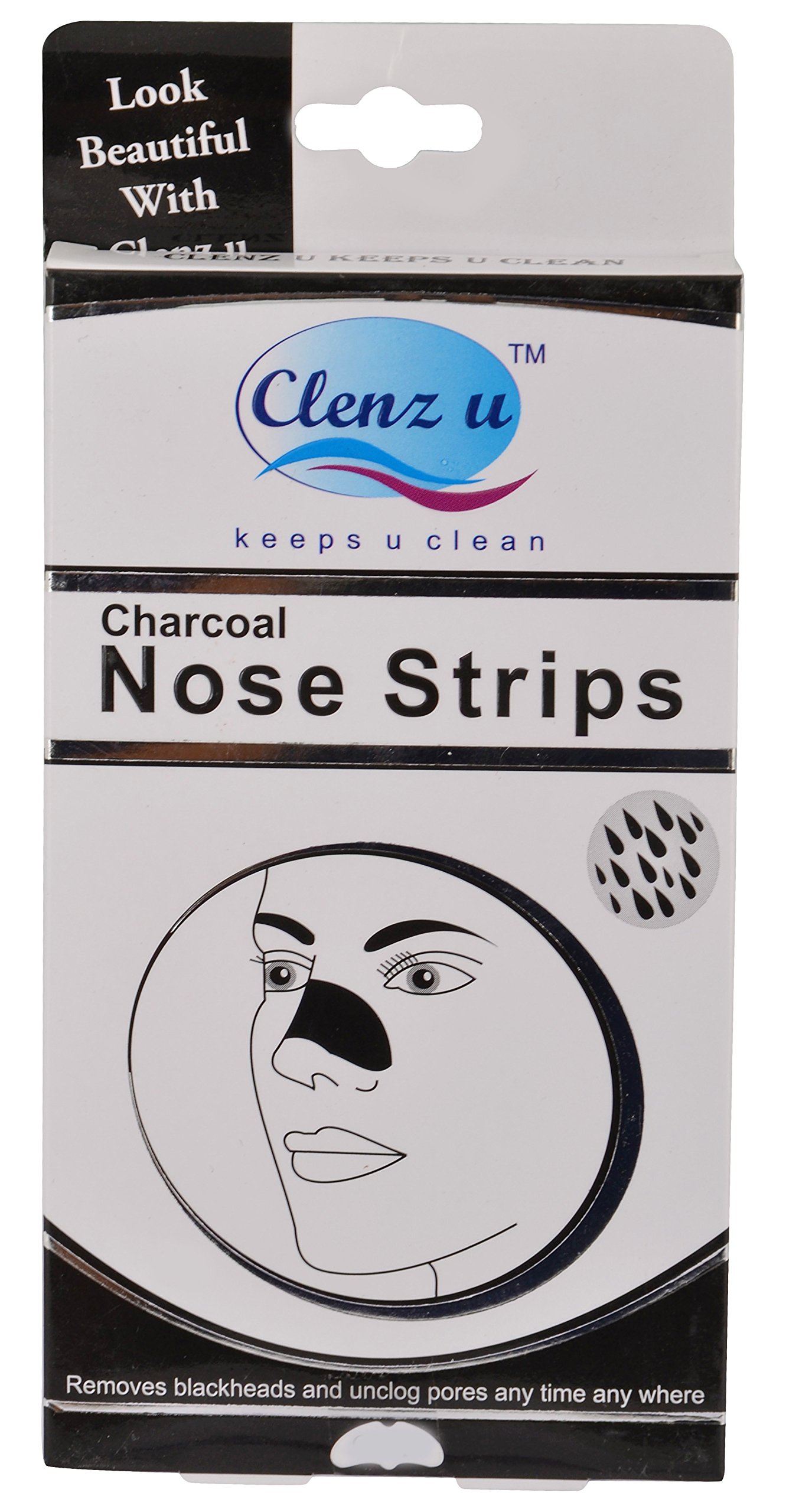 Clenz U Nose Strips - Charcoal, 6 Strips Pack